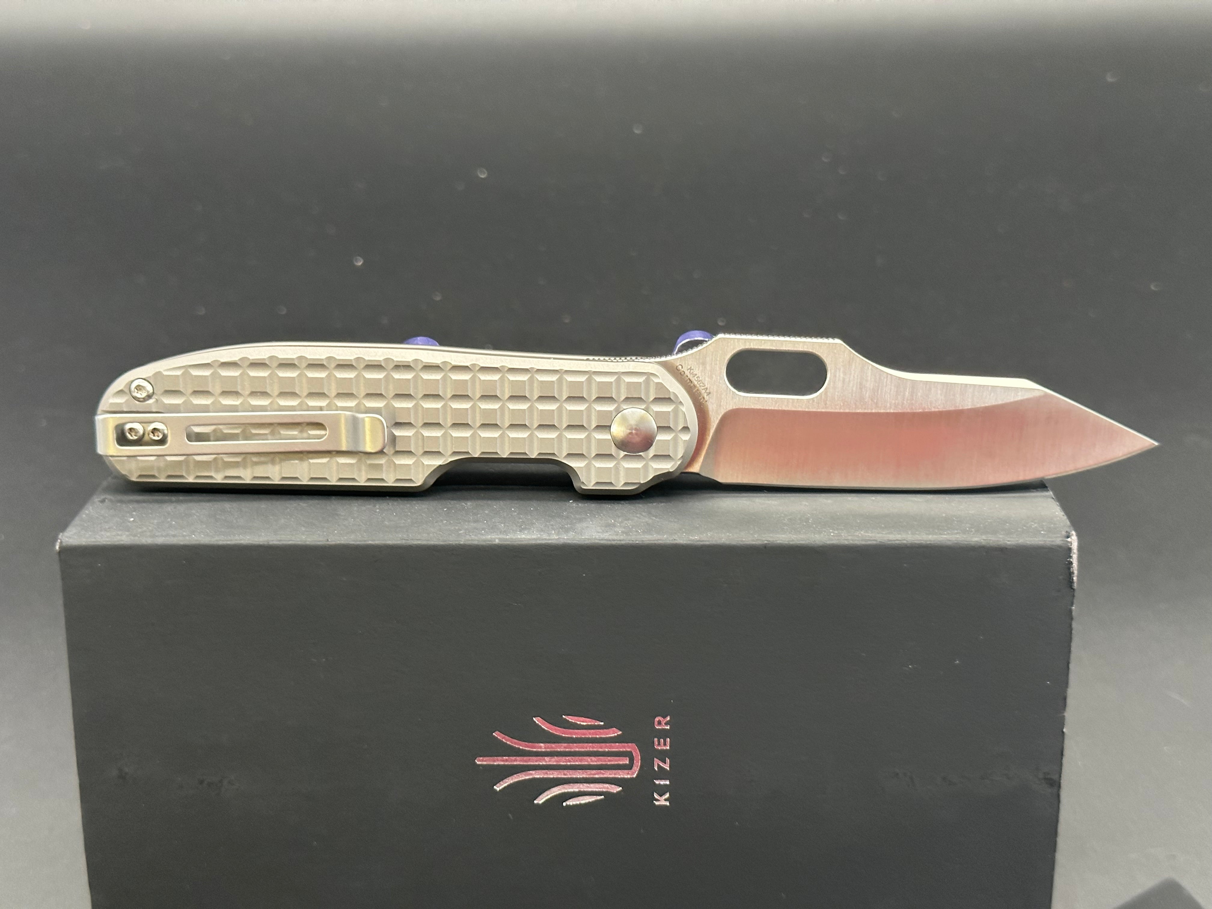 KIZER CORMORANT KI4562A4 Titanium Folding Pocket Knife - EDC, Outdoor, Camping & Survival Gear