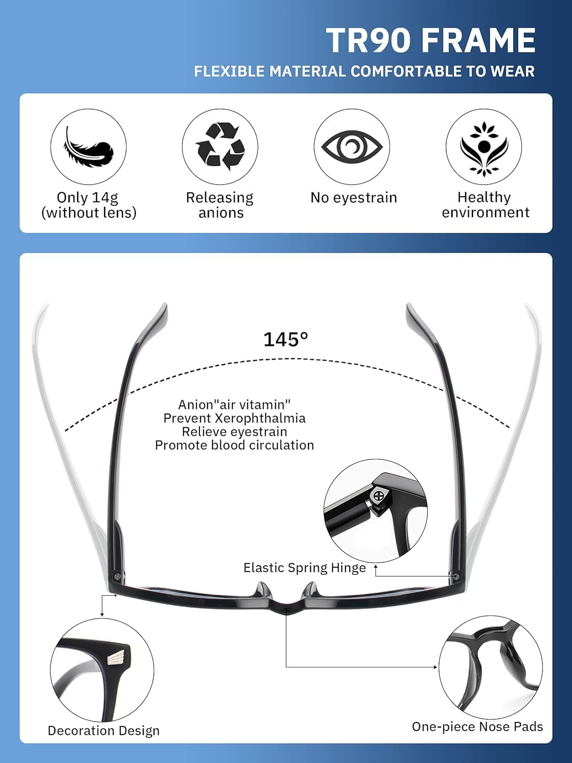 CCVOO 5-Pack Reading Glasses - Bifocal & Blue Light Blocking for Men/Women - Perfect for Office & Screen Use