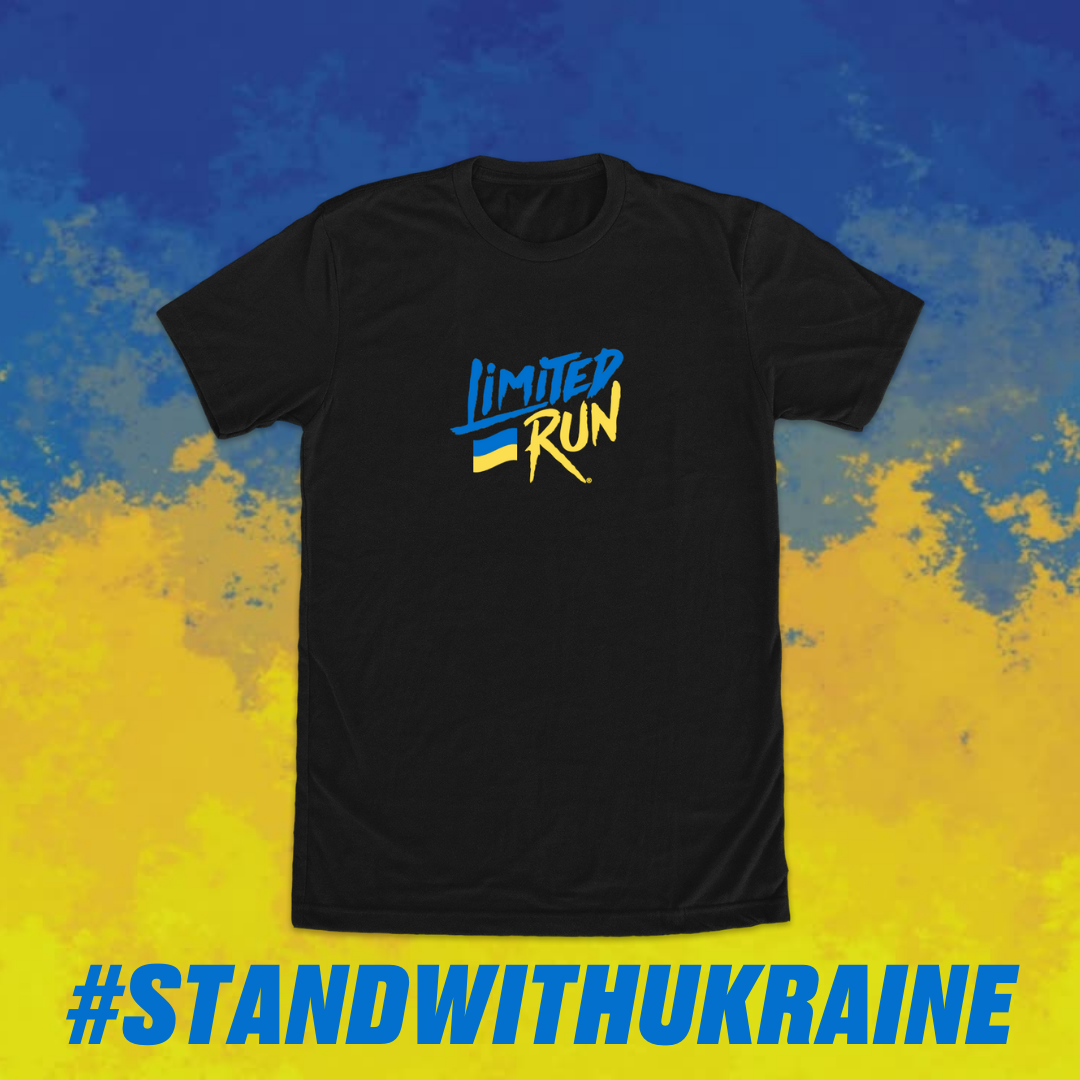 Limited Run Games Stands with Ukraine T-Shirt - Unisex Cotton Tee for Gaming Fans & Charity Support - Wear for Casual Outfits, Gaming Events & Showing Solidarity