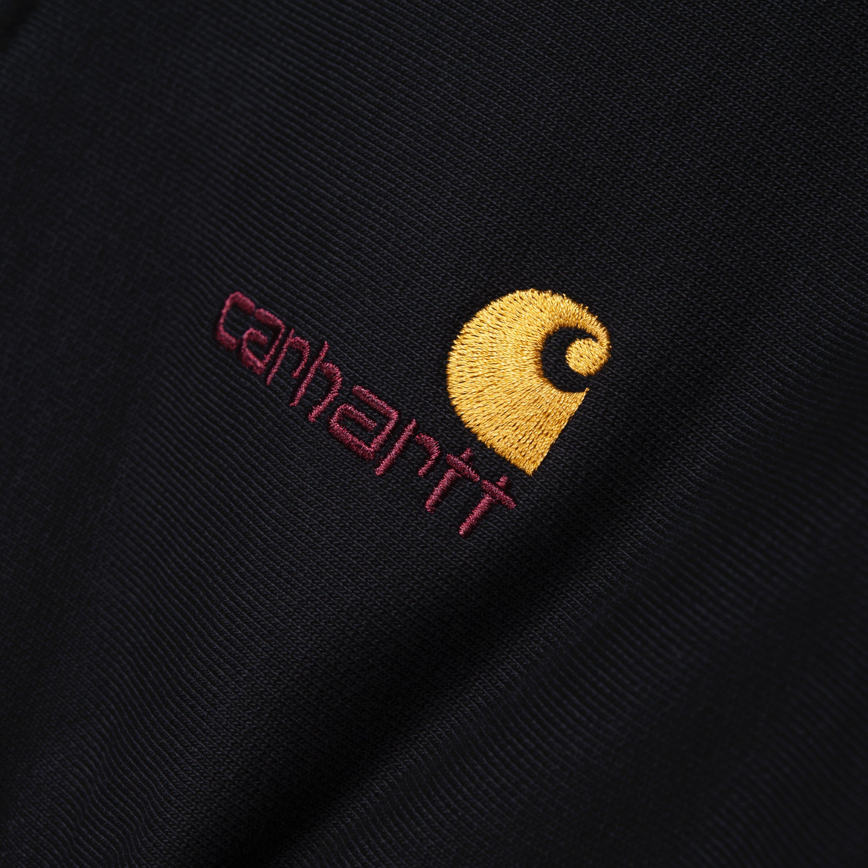 Half Zip American Script Sweatshirt for Men & Women | Black Pullover Hoodie - Casual Streetwear for Fall & Winter | Perfect for Gym, Running, and Everyday Wear