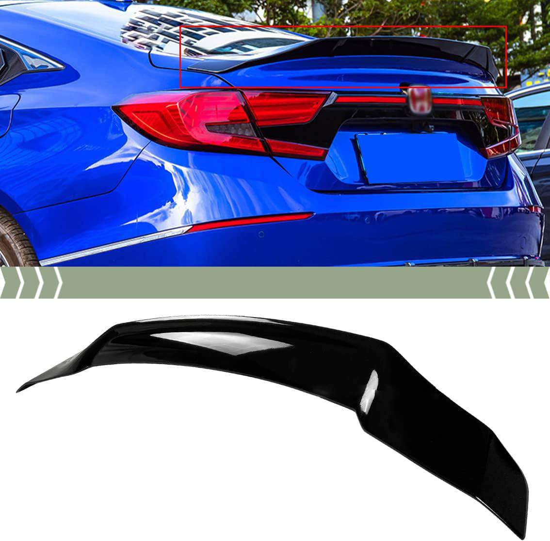 2018-2022 Honda Accord Sedan Duckbill Style Rear Trunk Lip Spoiler Wing - Glossy Black - Enhances Sporty Look & Aerodynamics for Street Racing & Car Shows
