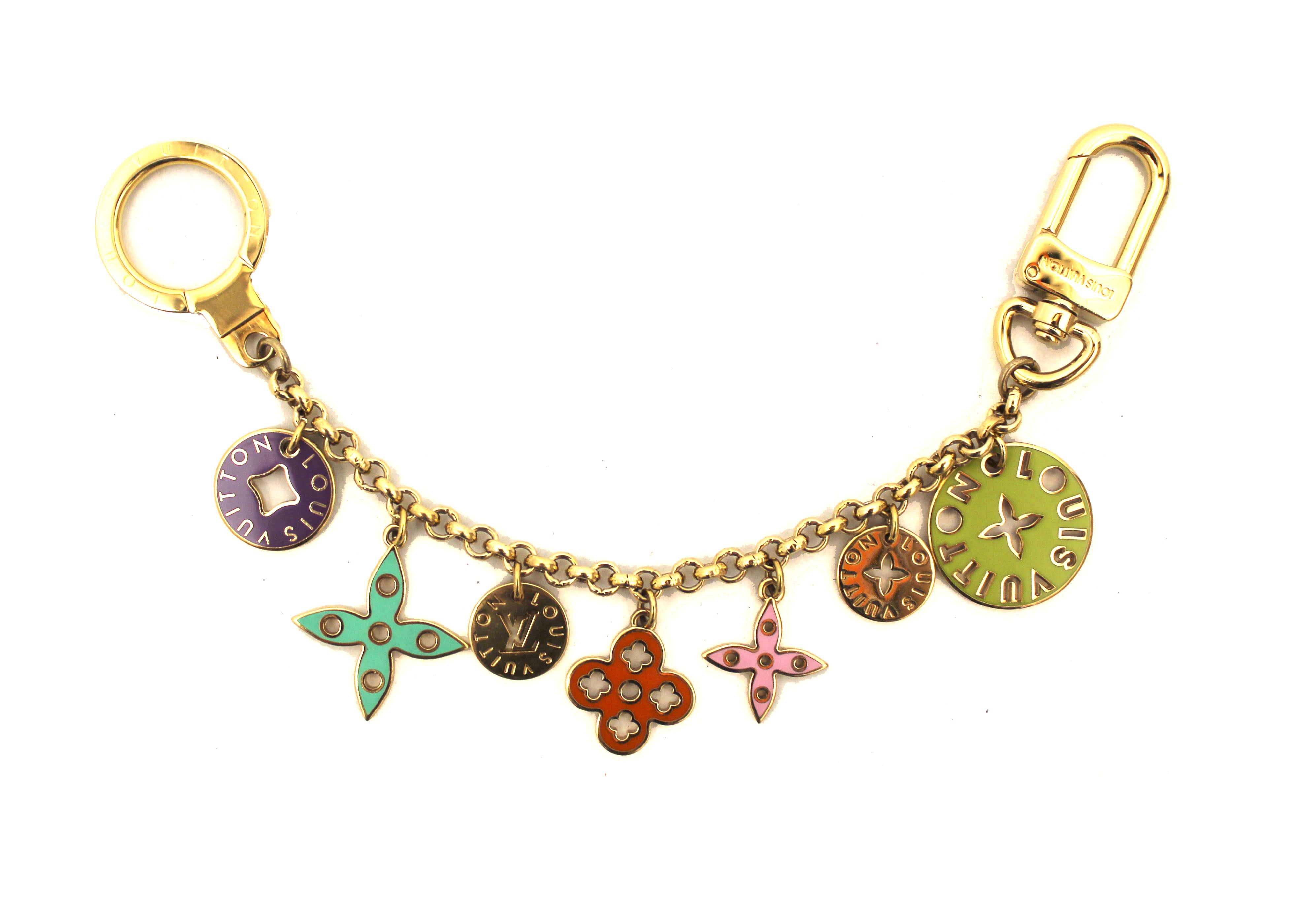 Authentic Louis Vuitton Monogram Flower Keychain & Bag Charm - Fashion Accessory for Handbags, Wallets & Keys | Perfect Gift for Women