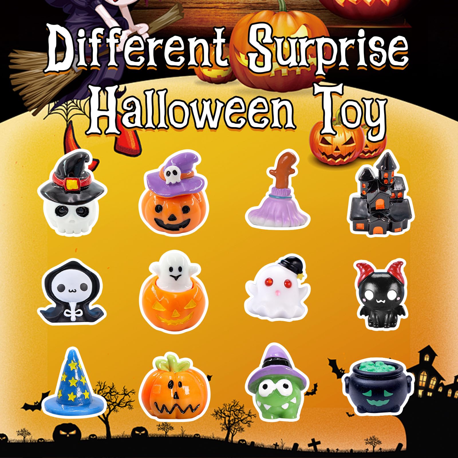 Halloween Pumpkin Bath Bombs for Kids - Surprise Halloween Toys Inside, Fun Halloween Treat Bags & Gifts for Boys and Girls - Perfect for Halloween Parties, Trick or Treating & Spooky Bath Time Fun