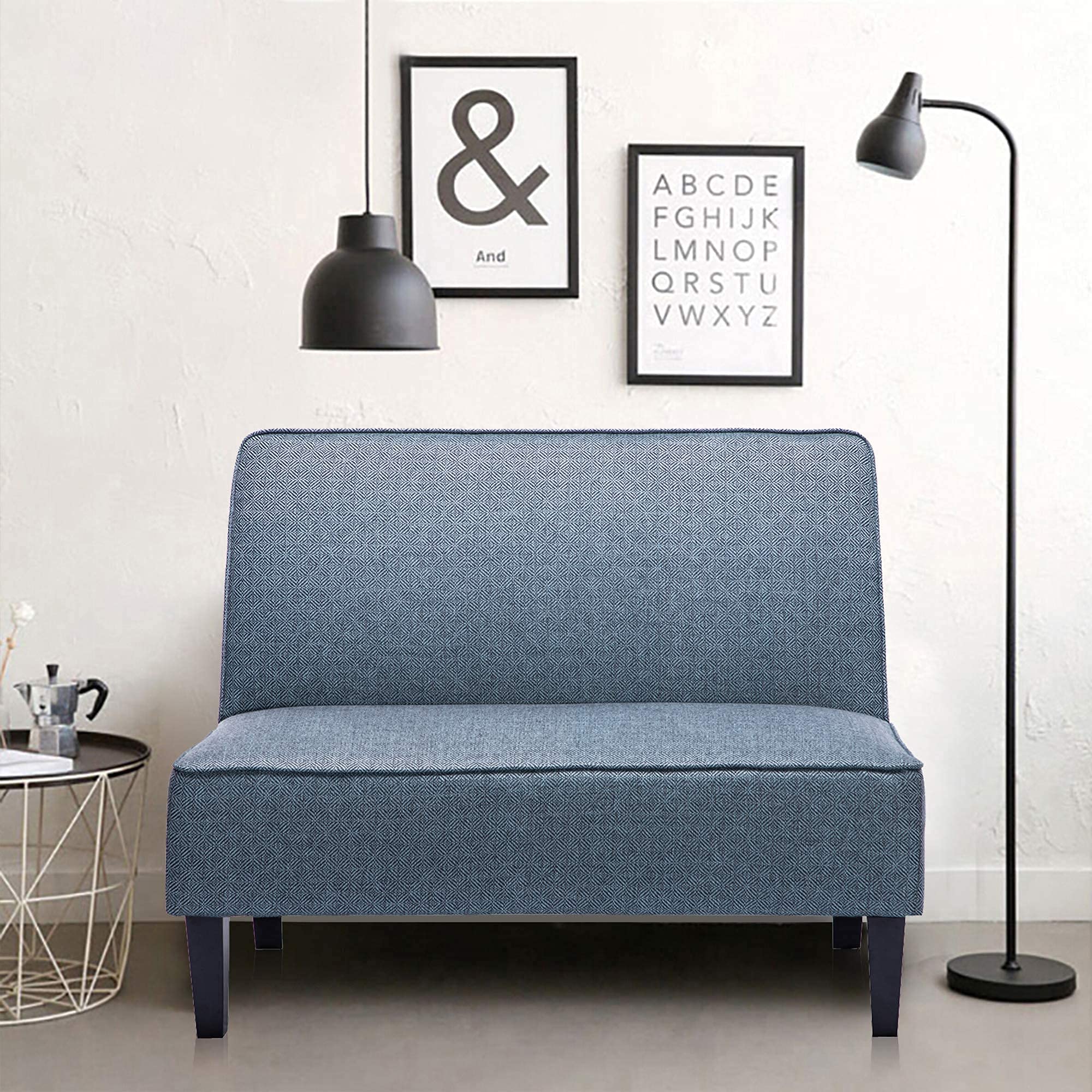 Changjie Furniture Small Loveseat Sofa - Upholstered Mini Couch for Bedroom & Living Room | Compact 2-Seater with Stylish Prints | Perfect for Small Spaces, Apartments & Cozy Corners