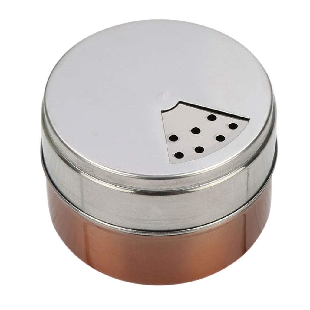 Premium Stainless Steel Spice Shaker Set - Multi-Purpose Kitchen Seasoning Dispenser with Rotating Cover for Salt, Pepper, Sugar & Spices - Perfect for Cooking, Baking & Tabletop Seasoning