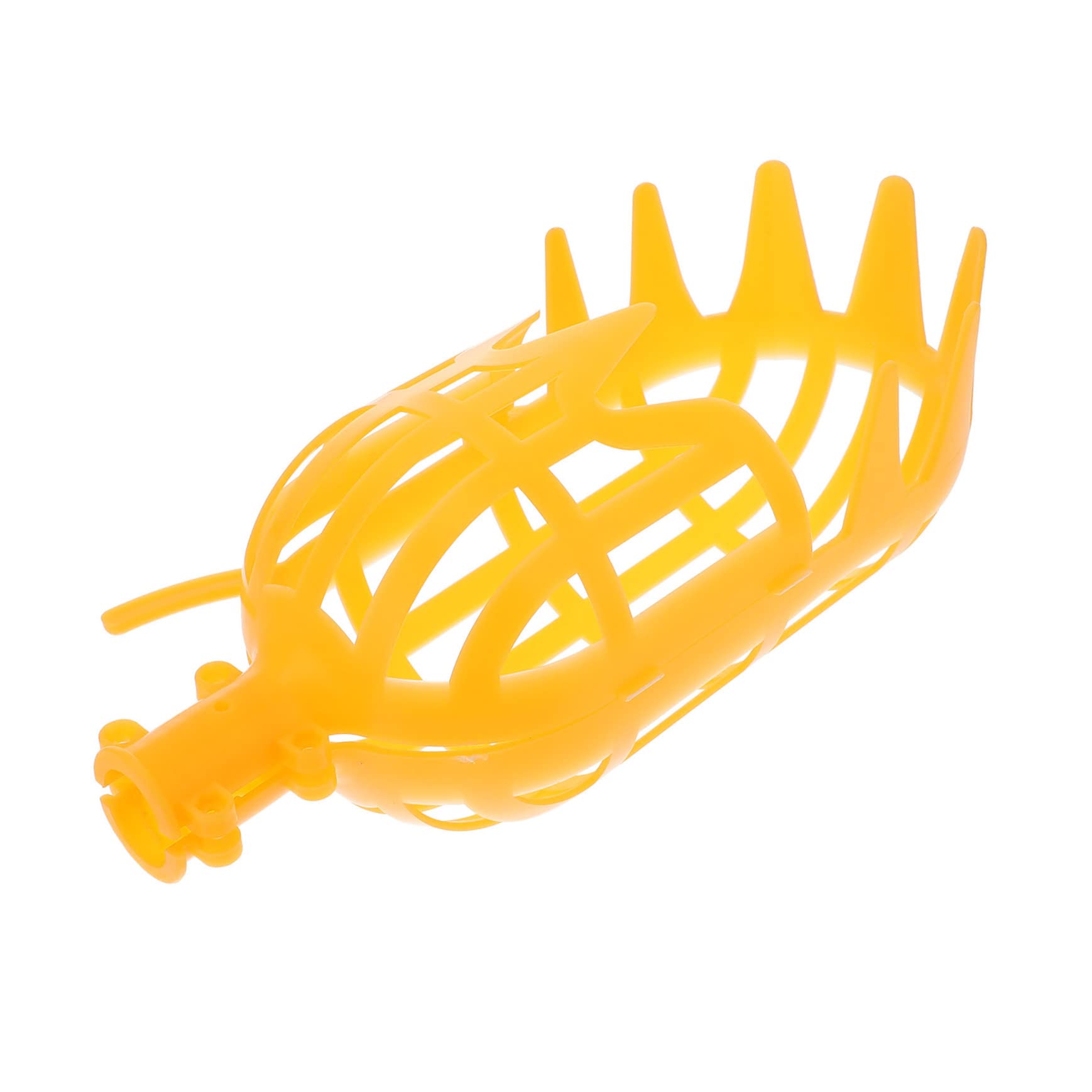 1 Pc Large Anti-Scuff Fruit Picker Basket - Long Reach Nut Gatherer for Pecan, Chestnut, Bayberry & Dates (Yellow) - Perfect for Harvesting, Gardening and Outdoor Fruit Collection
