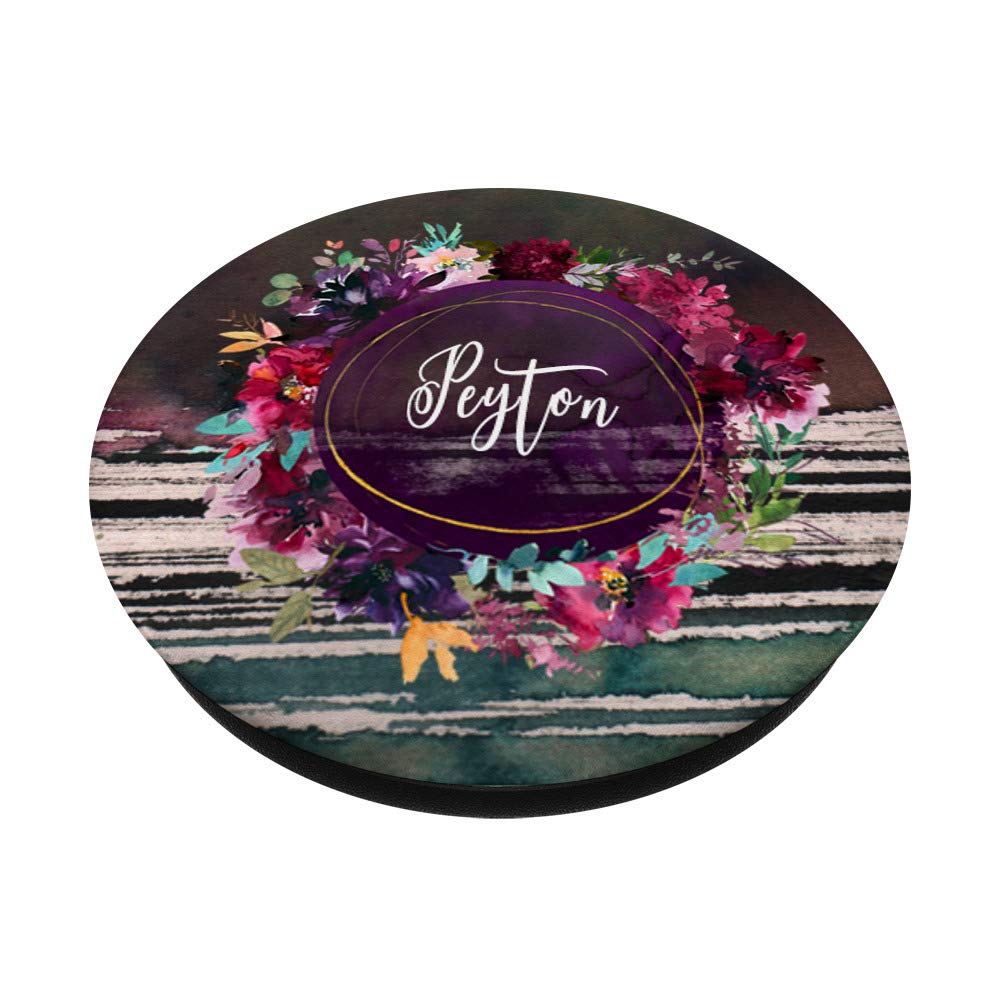 Peyton Name Monogram Floral Wall Art - Boho Home Decor for Women & Girls | Perfect Gift for Bedroom, Nursery, or Dorm Room
