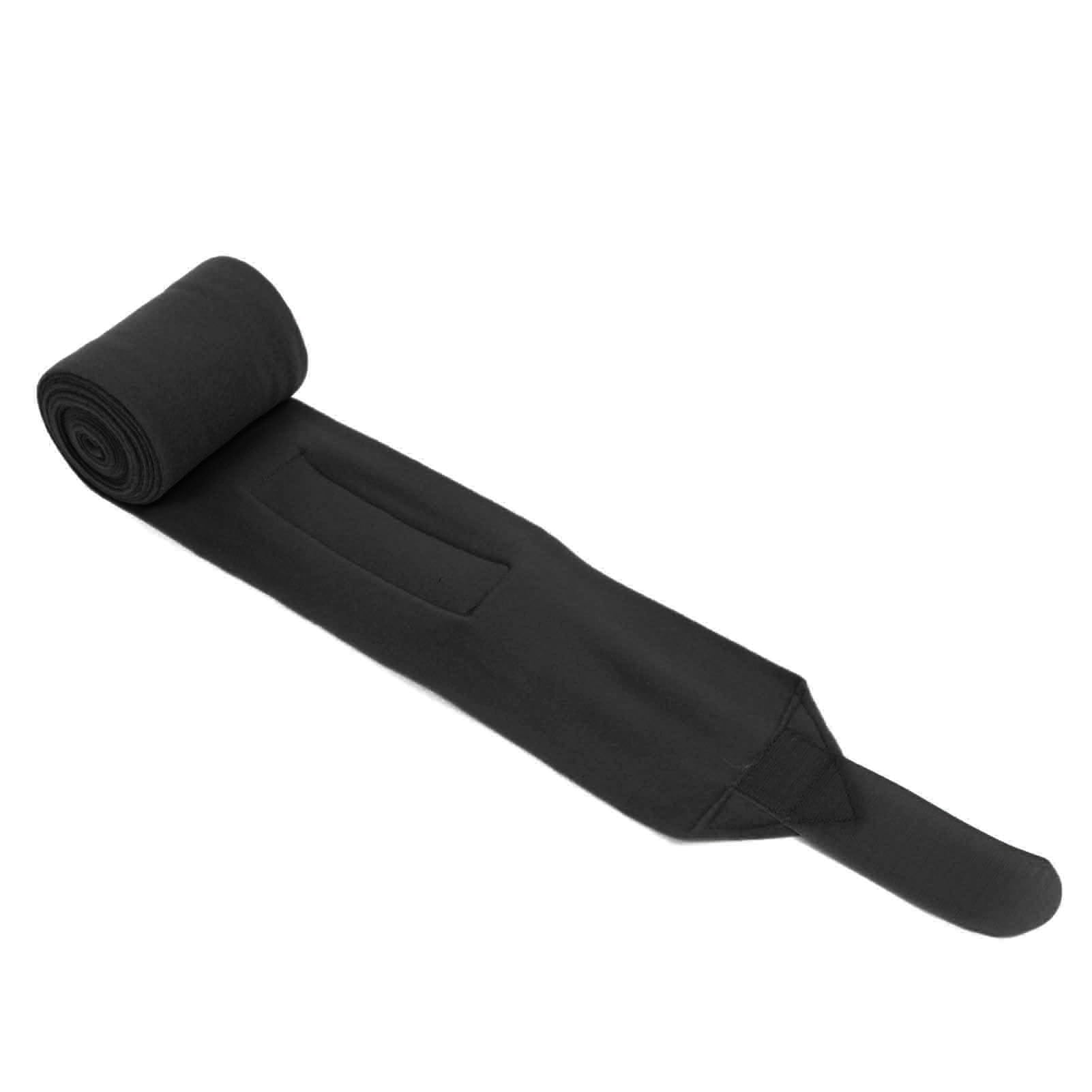 **Premium Adjustable Horse Leg Bandage - Soft Fleece Protective Wrap for Equestrian Riding & Training (4PCS, Black) - Ideal for Show Jumping, Dressage & Stable Care**