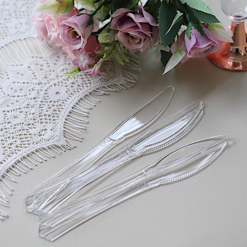 25-Piece Clear Disposable Plastic Tableware Set - Plates, Bowls & Cups for Parties, Picnics & Outdoor Events