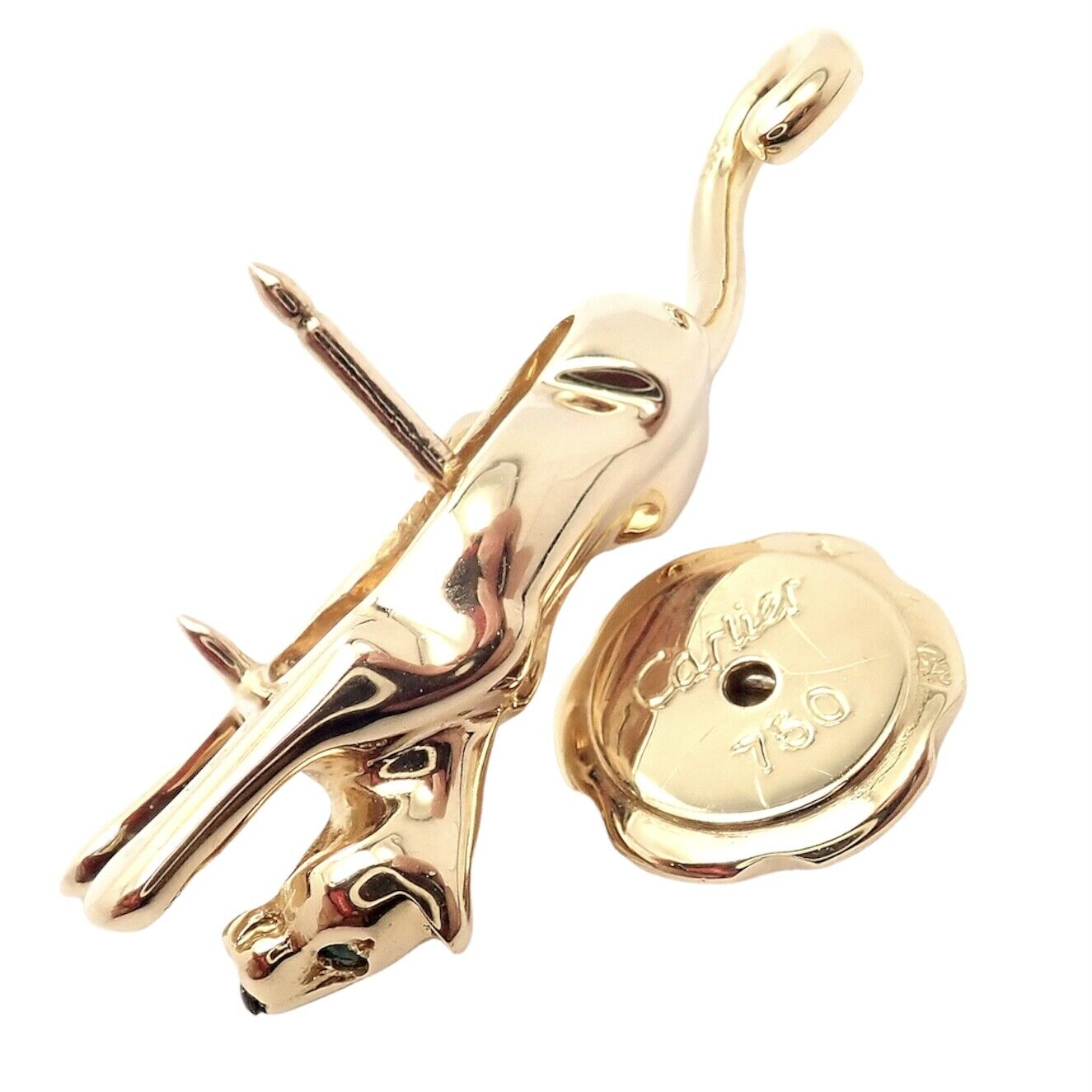 Authentic Cartier Panther Panthere 18k Yellow Gold Tie Lapel Pin - Luxury Jewelry for Men, Perfect for Weddings, Business Meetings & Formal Events
