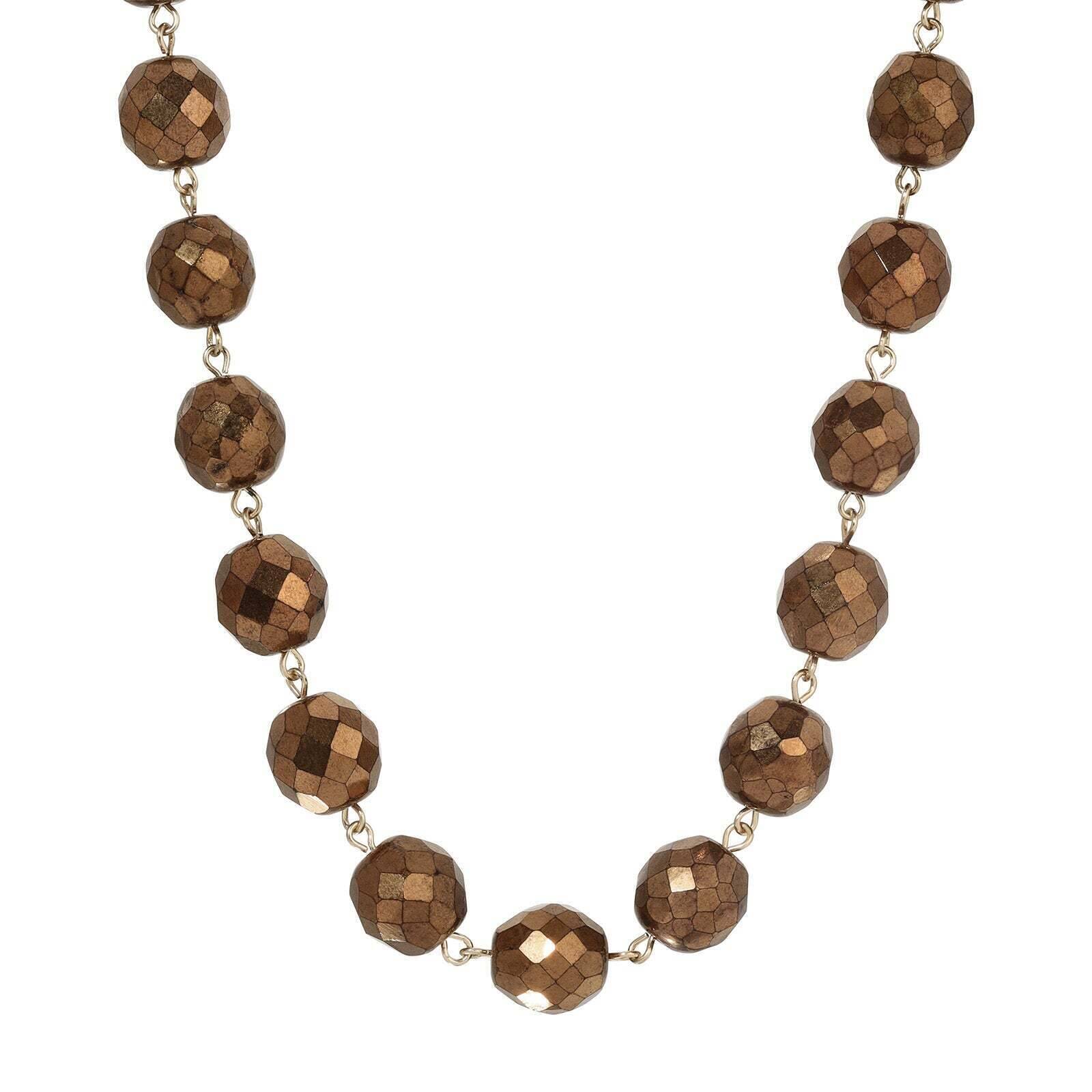 1928 Luminous Fire-Polished Crystal Glass Necklace - 16
