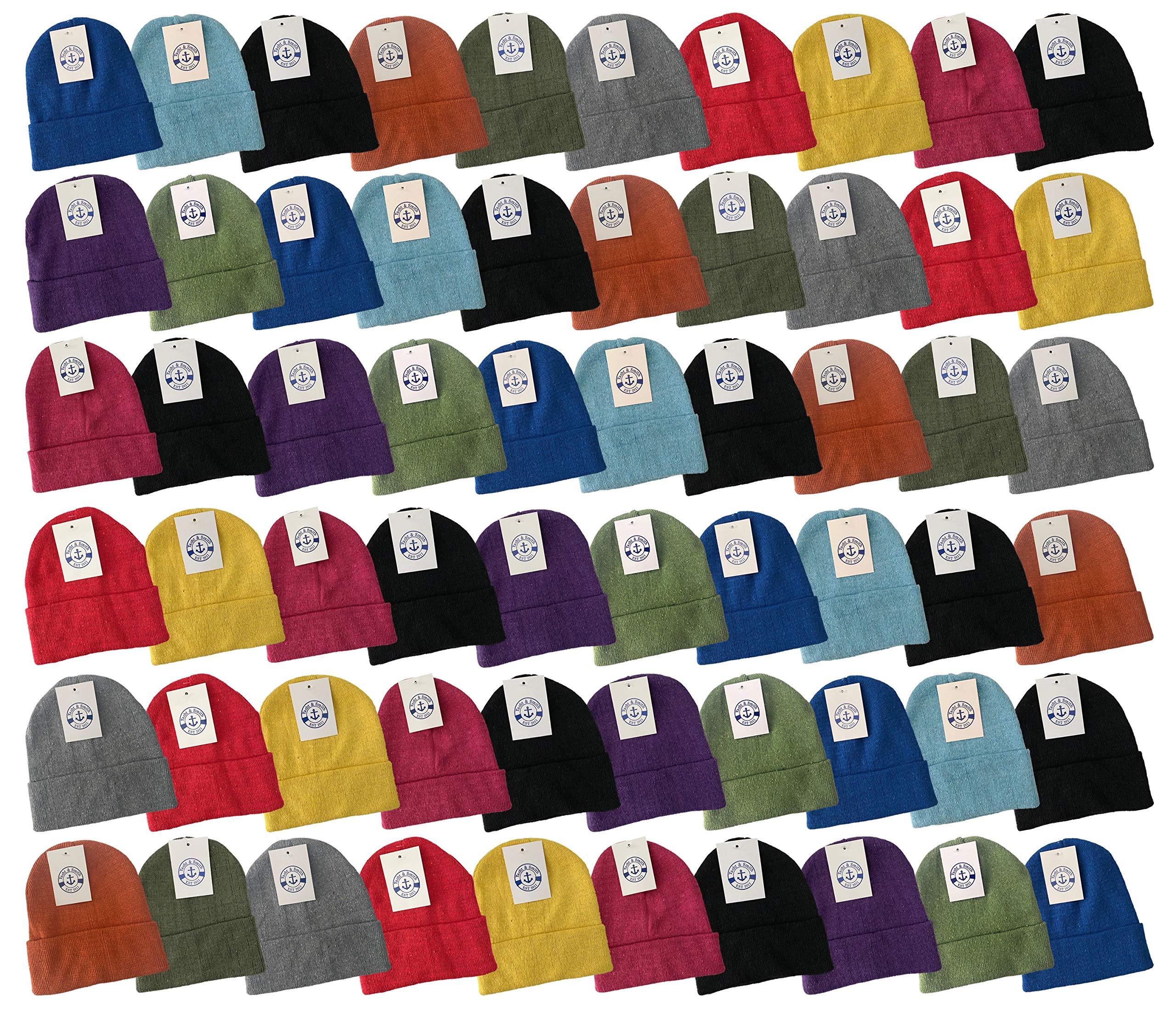 120 Pack Bulk Thermal Winter Beanies & Gloves Set - Wholesale Yacht & Smith Knit Hats and Touchscreen Gloves for Men Women - Perfect for Skiing, Snowboarding, and Cold Weather Outdoor Activities