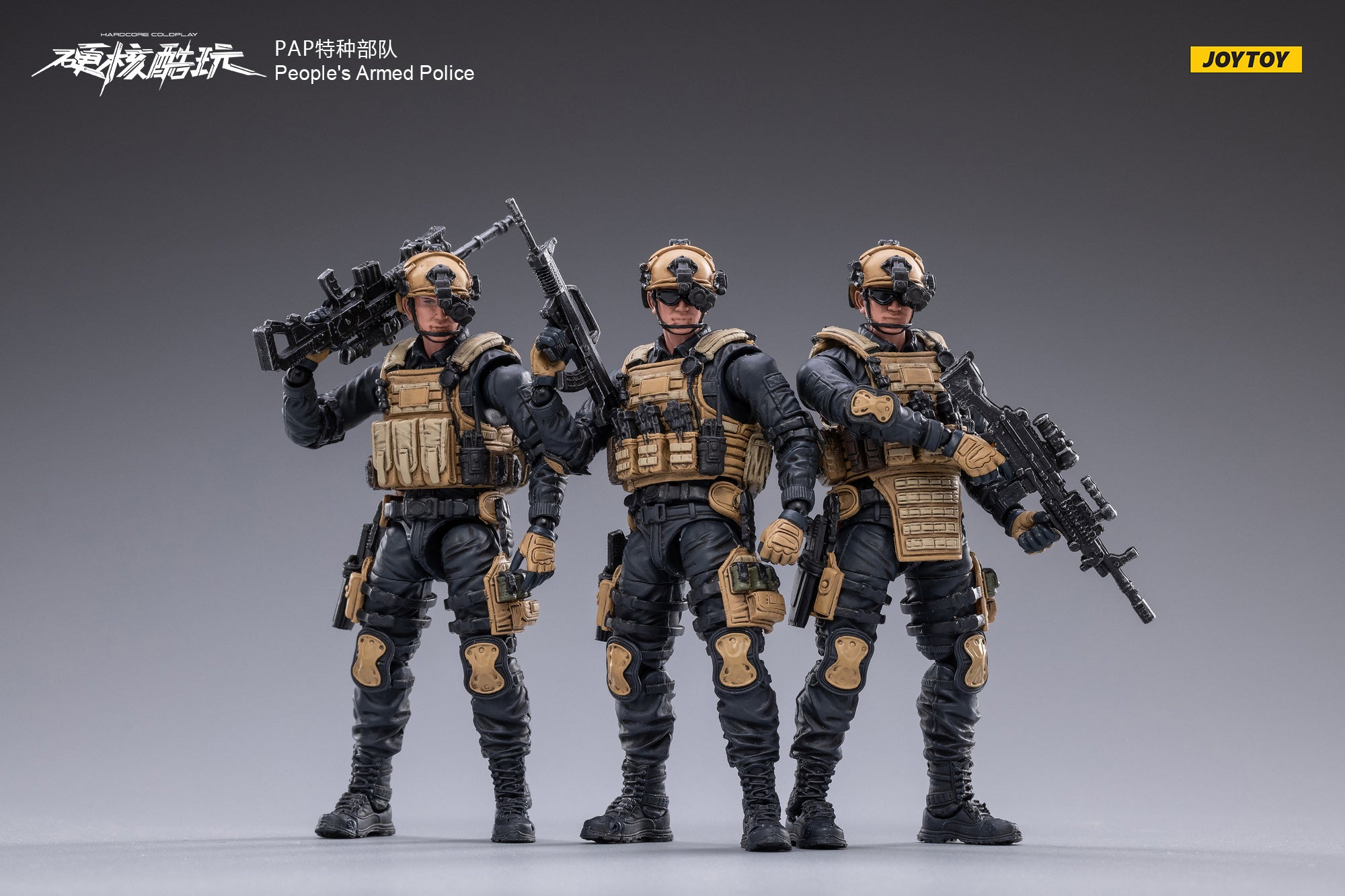 JOYTOY 1/18 Scale Military Action Figure Set - 3PCS PAP Special Forces Collectible Model for Display & Diorama | Perfect for Collectors, Wargaming & Gift Giving