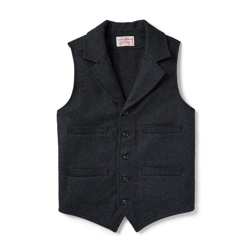 Filson Mackinaw Western Vest for Men - Durable Wool Hunting & Outdoor Work Vest - Perfect for Camping, Hiking & Cold Weather Adventures
