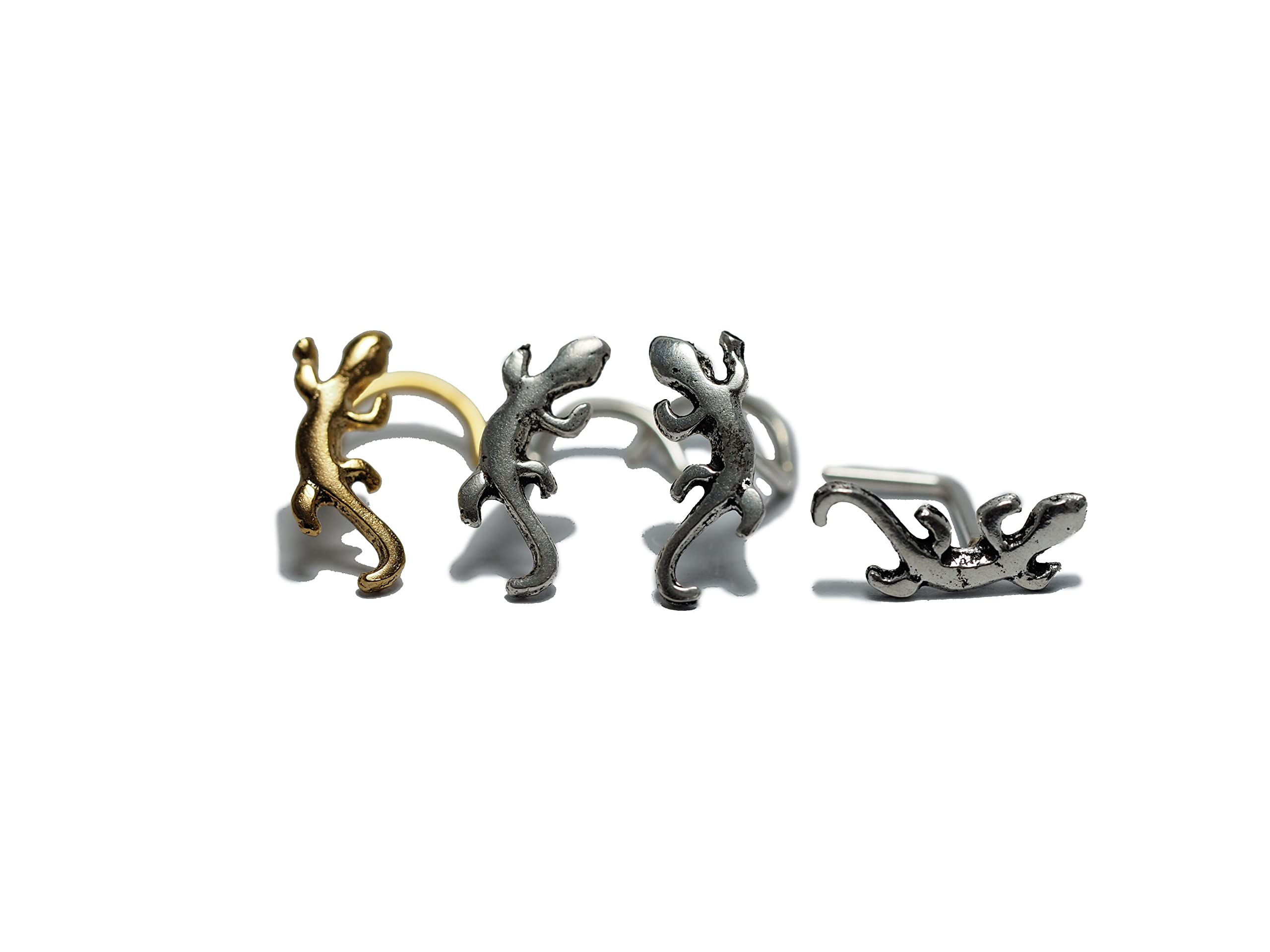 18G & 20G Salamander Nose Stud Screw - Hypoallergenic Body Piercing Jewelry for Cartilage, Septum & Nostril - Perfect for Everyday Wear & Special Occasions