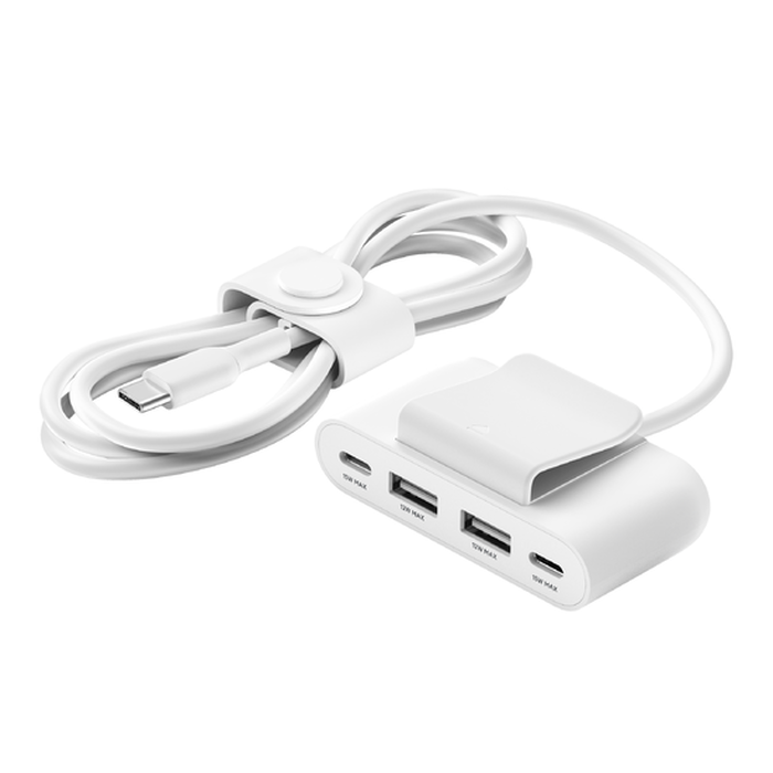 Belkin 4-Port USB BoostCharge Power Extender - Fast Charging for Phones, Tablets & More | Home, Office & Travel Use