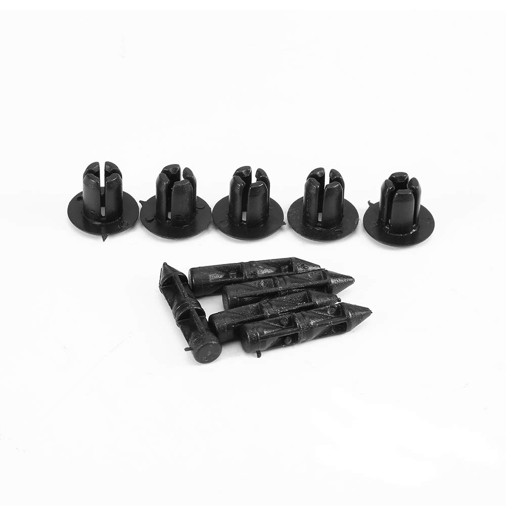 Trim Clips Push Type - 100pcs 6mm Plastic Rivets for Car Styling & Motorcycle Fairing | Durable Fasteners for Auto Body Panels, Bumpers & Interior Trim