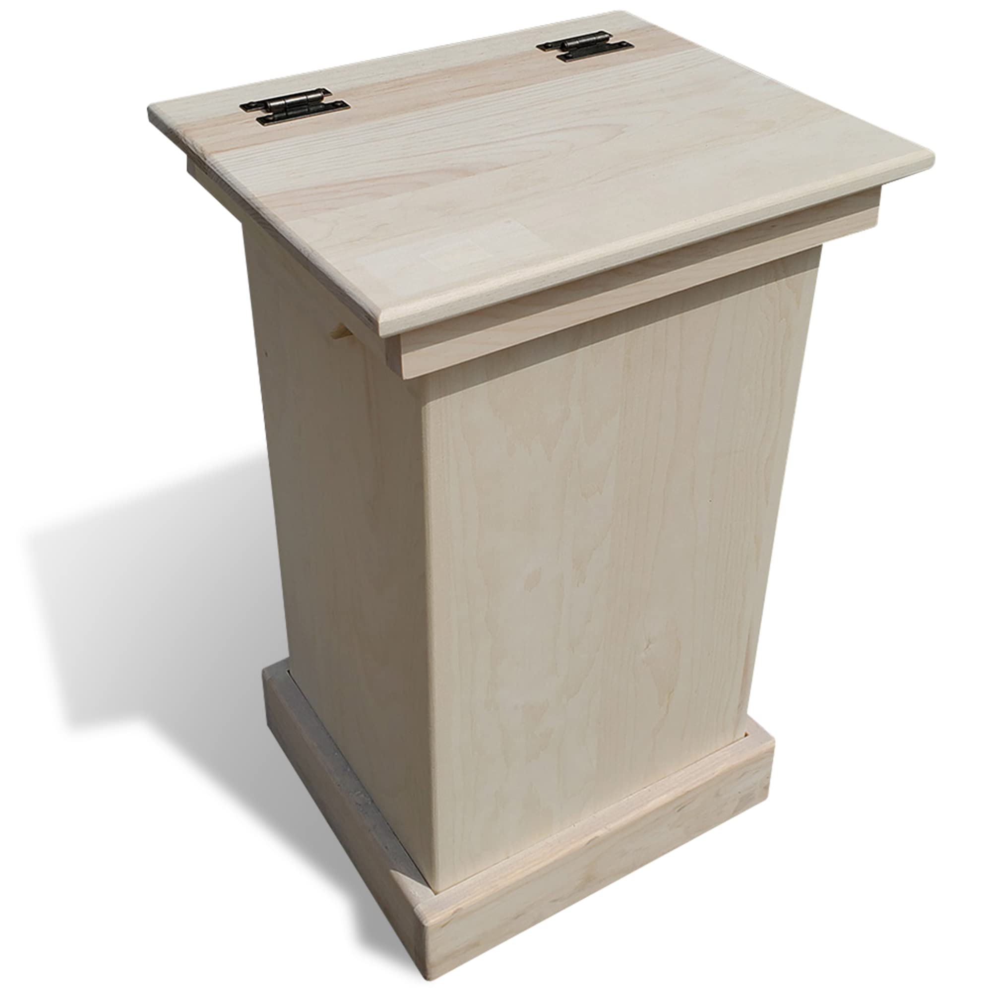 Amish Handmade Wooden Hidden Trash Can Cabinet - Unfinished Kitchen Waste Bin Storage with Stylish Design | Perfect for Farmhouse, Rustic & Modern Kitchens, Pantries & Bathroom Organization
