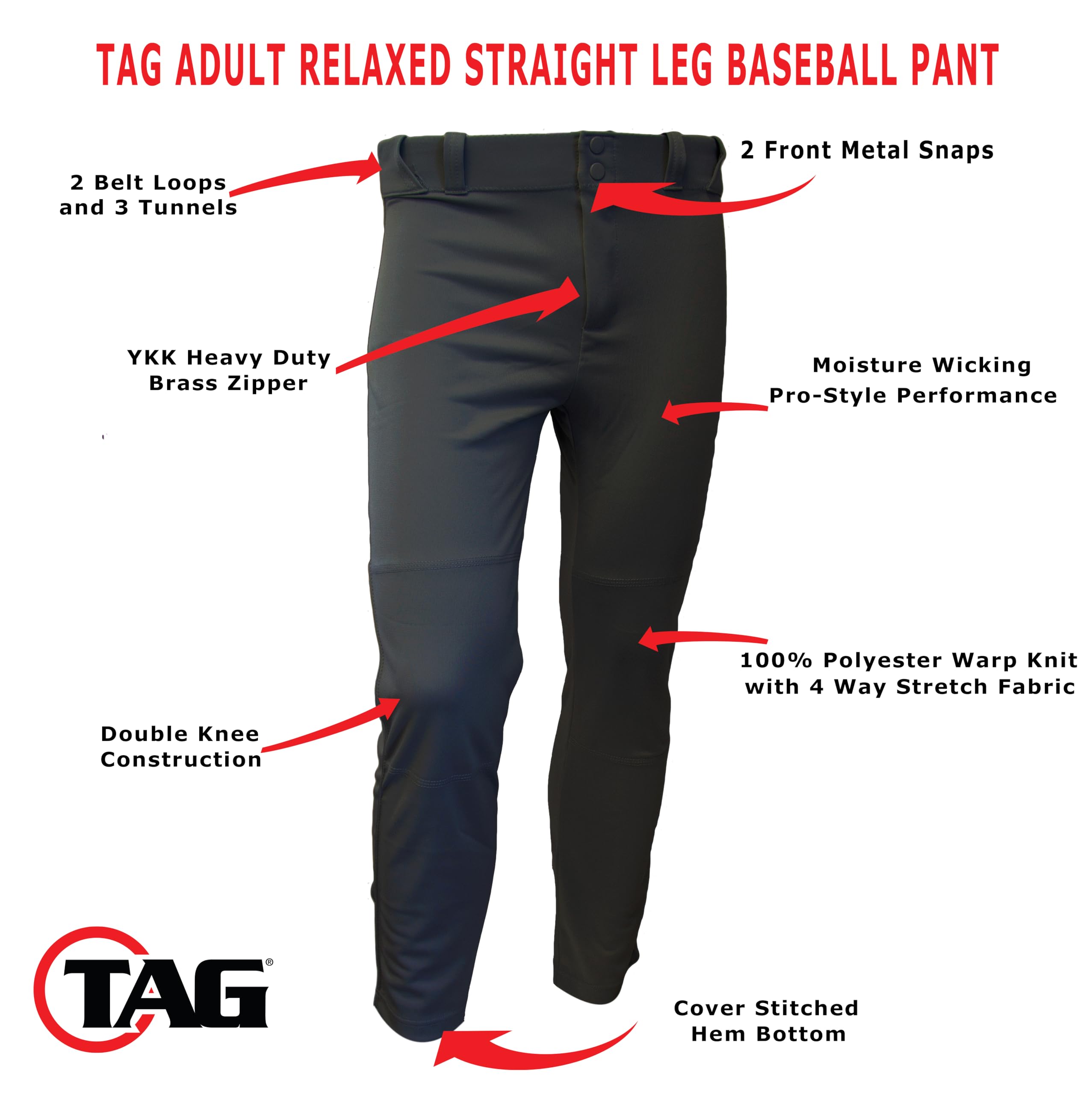 Men's Comfortable Straight Leg Baseball Pants - Breathable & Flexible for Casual Wear, Sports & Outdoor Activities