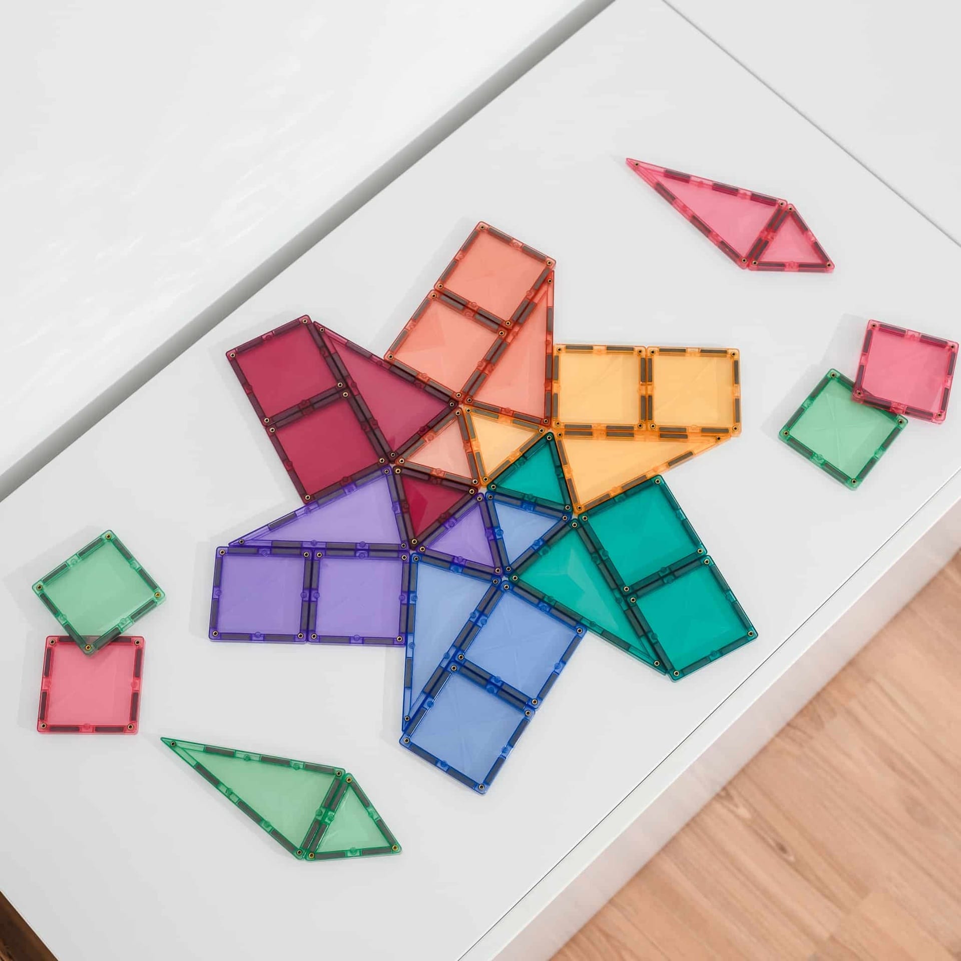 Connetix Magnetic Tiles Pastel Mini 32 Piece Set - STEM Educational Building Toys for Kids, Perfect for Preschool Learning & Creative Play at Home or Classroom