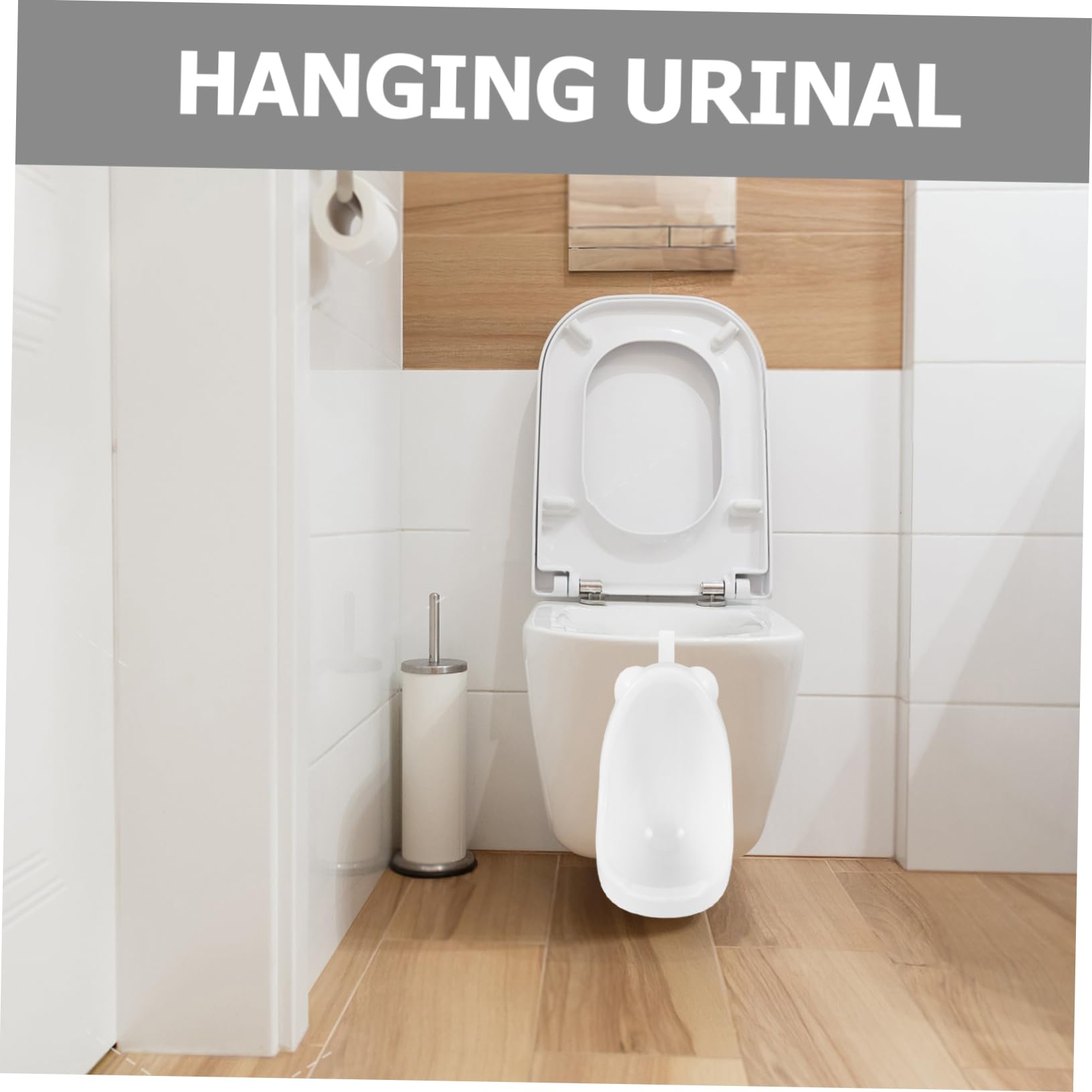 Portable Boys Urinal Potty Trainer - Adjustable Height, Anti-Splash Design, Safe & Sturdy PP Material for Toddler Potty Training | Ideal for Home, Travel & Daycare Use