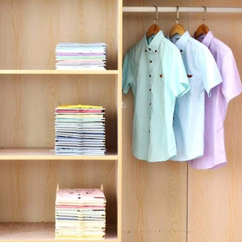 2PCS Collapsible Document & Sweater Organizer Tray - Stackable Closet Clothes Folder, White Clothing Divider & Folding Board for Pants, Shirts & More | Perfect for Home, Office & Closet Organization