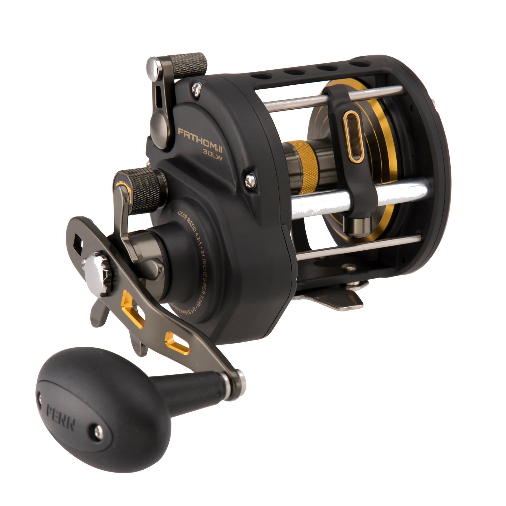 PENN Fathom™ II Level Wind Conventional Fishing Reel - Saltwater & Freshwater Trolling Reel for Offshore & Inshore Fishing