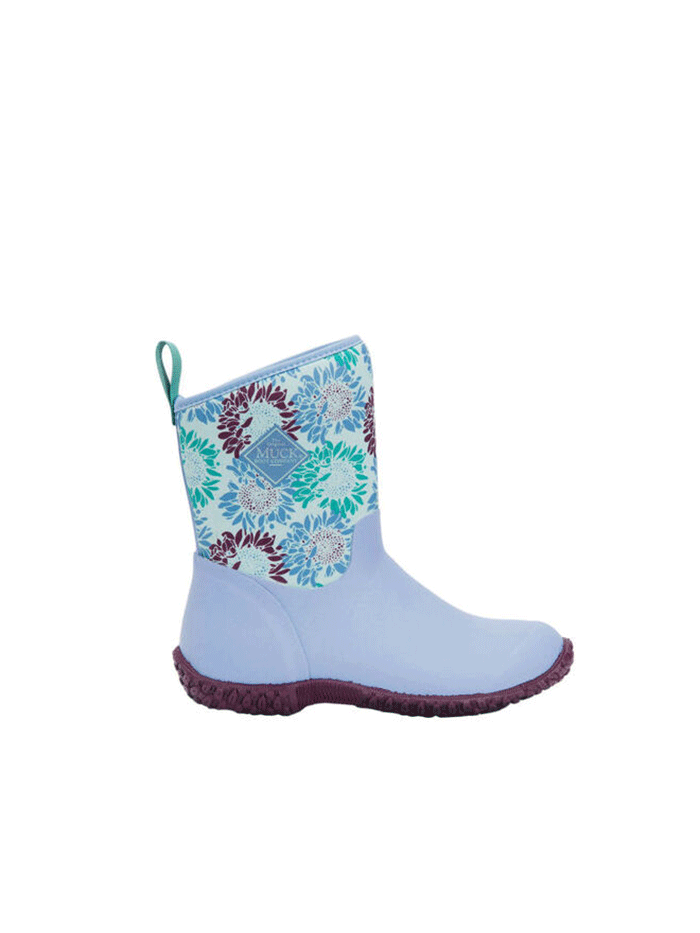 Muck WM2 2FLR Women's Muckster II Mid Boot - Waterproof Rubber Rain Boots for Women in Blue Iris - Perfect for Gardening, Farming & Outdoor Activities