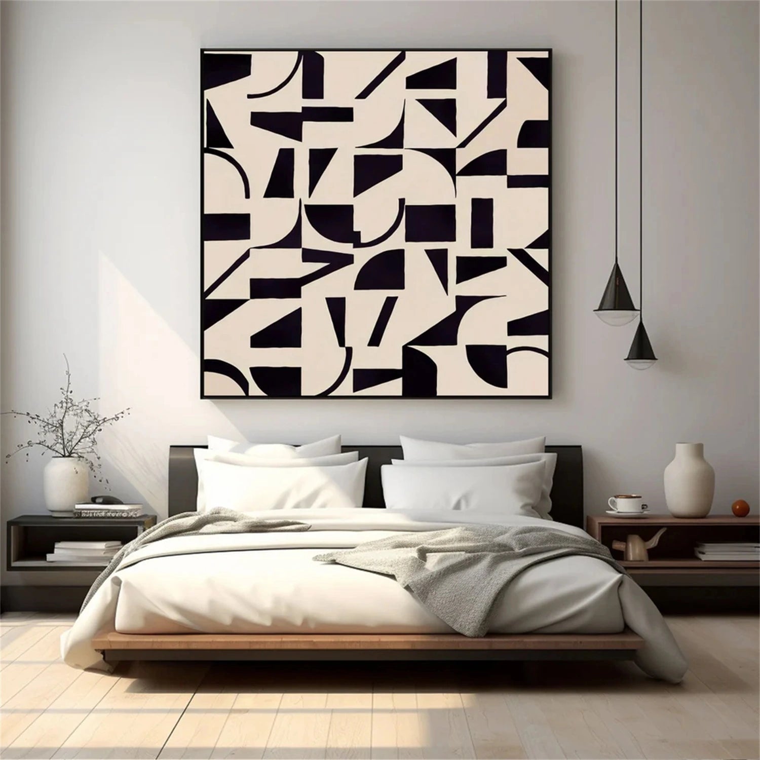 Abstract Tranquility Art Painting #WS214 - Modern Wall Decor for Living Room, Bedroom & Office - Handmade Canvas Artwork for Home & Office Decor