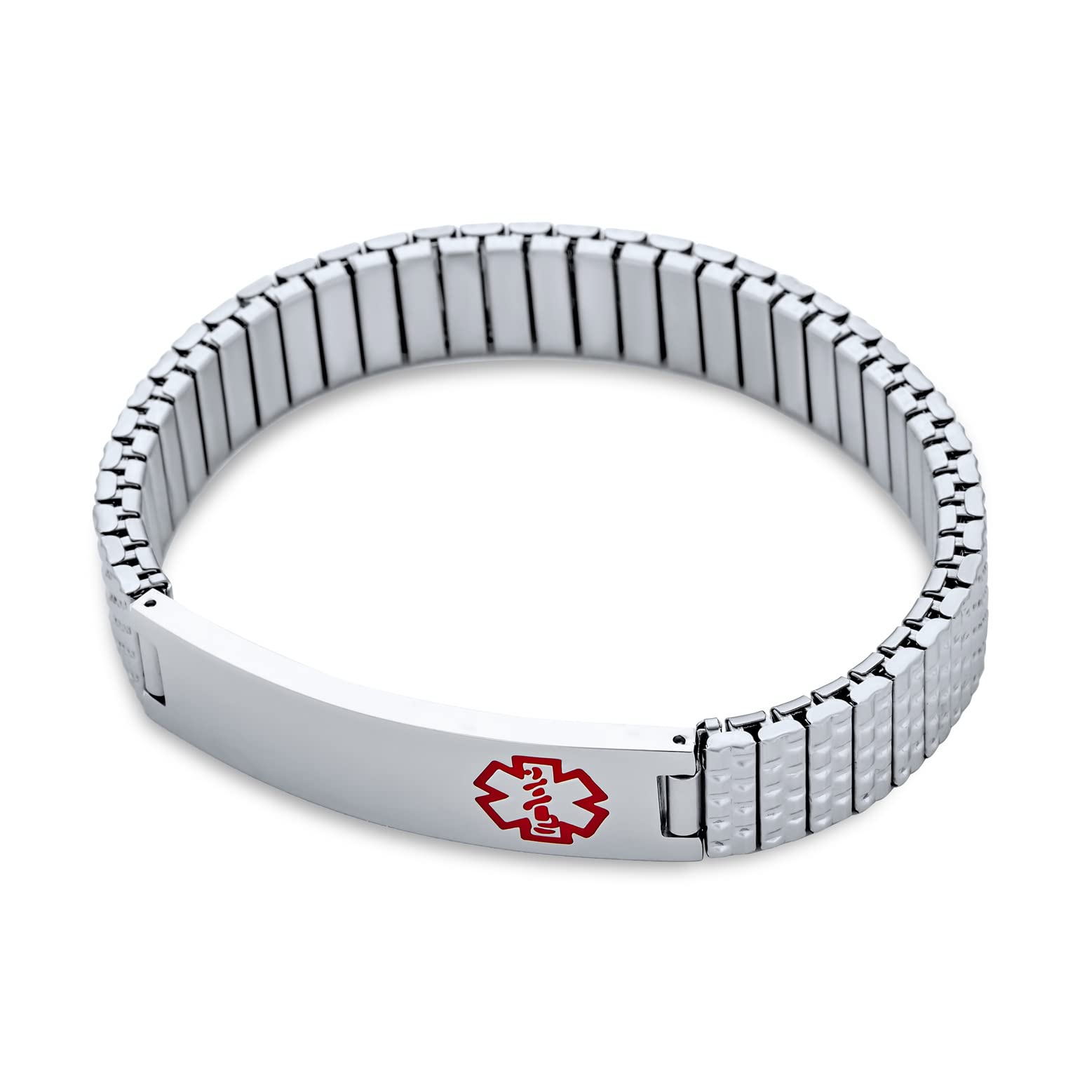 Personalized Medical ID Bracelet - Stainless Steel Adjustable for Women & Teens - Emergency Alert Jewelry