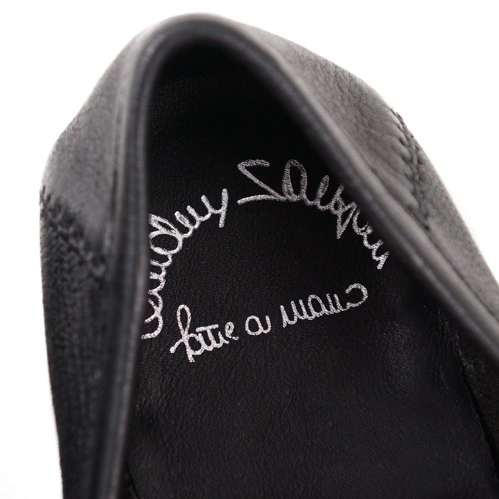 Santoni Black Soft Leather Loafers for Men - Comfortable Slip-On Dress Shoes for Business, Office & Casual Wear