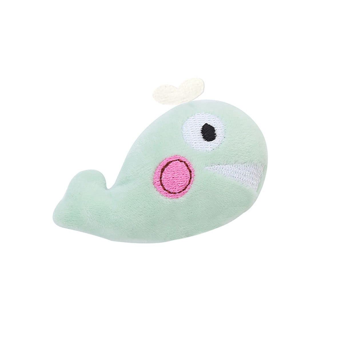 PULADE 1/4PCS Plush Catnip Toys for Kittens - Soft Chew & Bite Stuffed Animal Cat Doll Toy (Whale Design) - Fun Interactive Play & Stress Relief for Indoor Cats