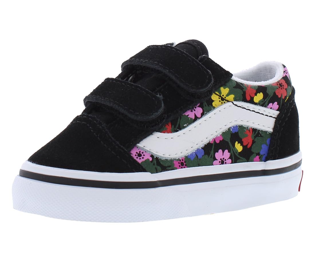 Vans Toddlers Old Skool V Shoes - Classic Skate Sneakers for Boys & Girls | Perfect for Playground, School & Everyday Wear