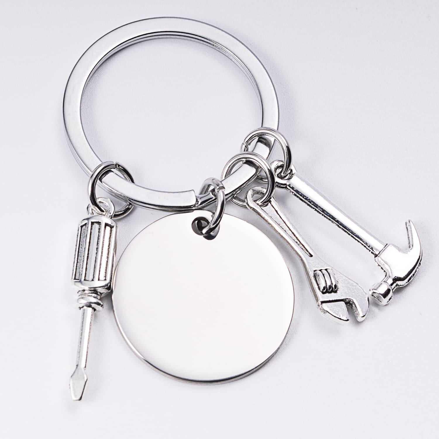 Linemoon Thank You Keychain for Dad - Father's Day, Birthday, Anniversary & Christmas Gift from Son or Daughter | Personalized Gifts for Dad | Office, Car & Home Use