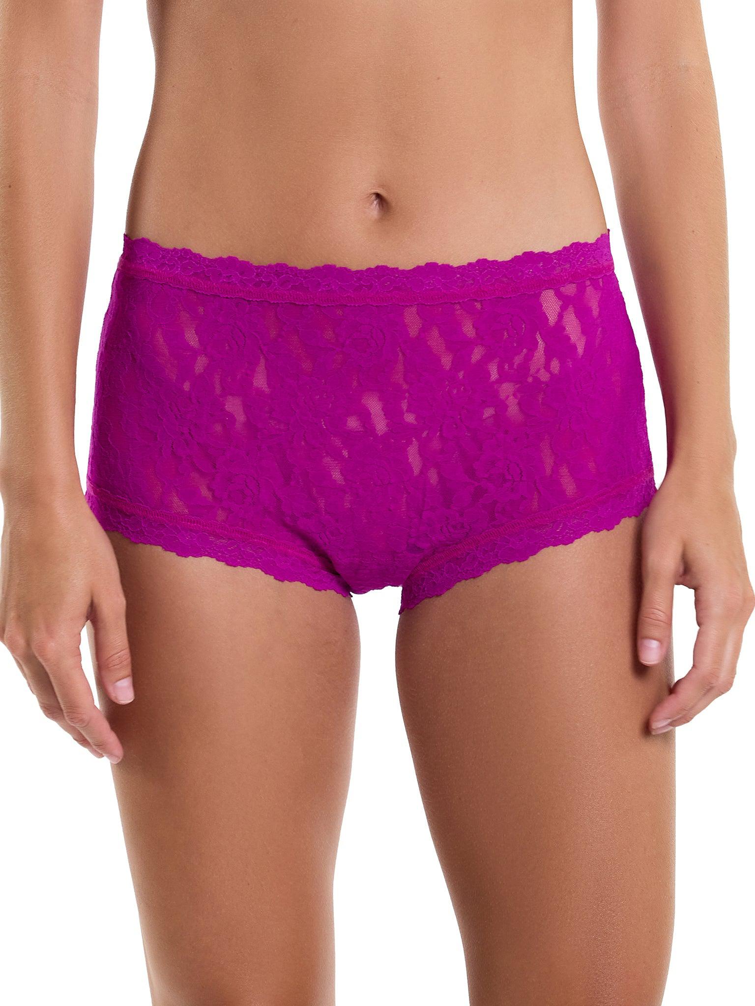 Signature Lace High Rise Boyshort Panties - Comfortable Women's Underwear for Everyday Wear & Special Occasions