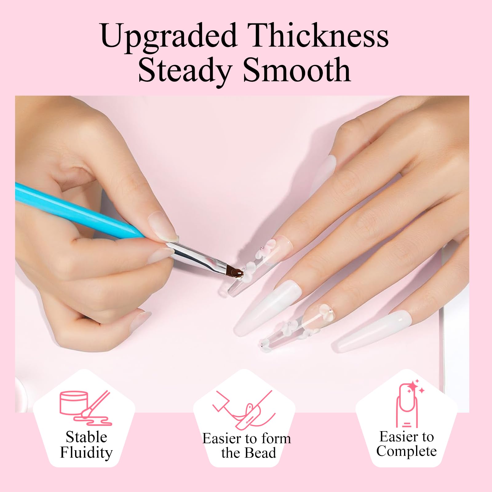 Professional Clear Acrylic Nail Powder - 2Pcs 4oz Polymer for 3D French Manicure, Nail Extension & Carving | Large Capacity Acrylic Nail Supplies for Salon & Home DIY Nail Art