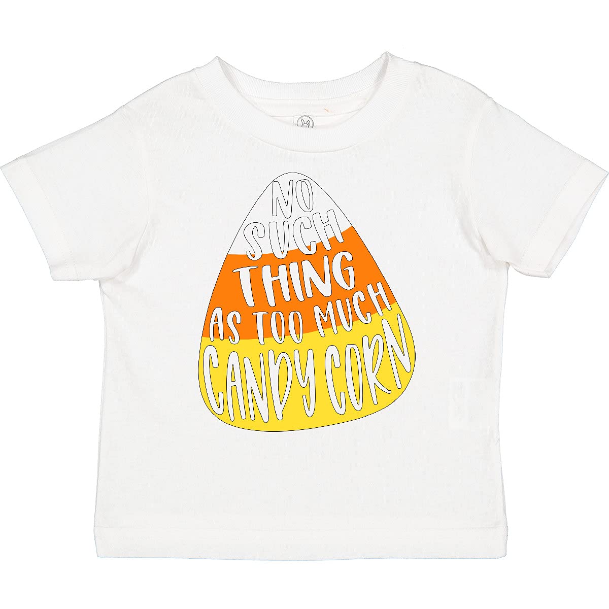 Inktastic Halloween Toddler T-Shirt - No Such Thing As Too Much Candy Corn Design | Cute Halloween Costume & Holiday Outfit for Kids
