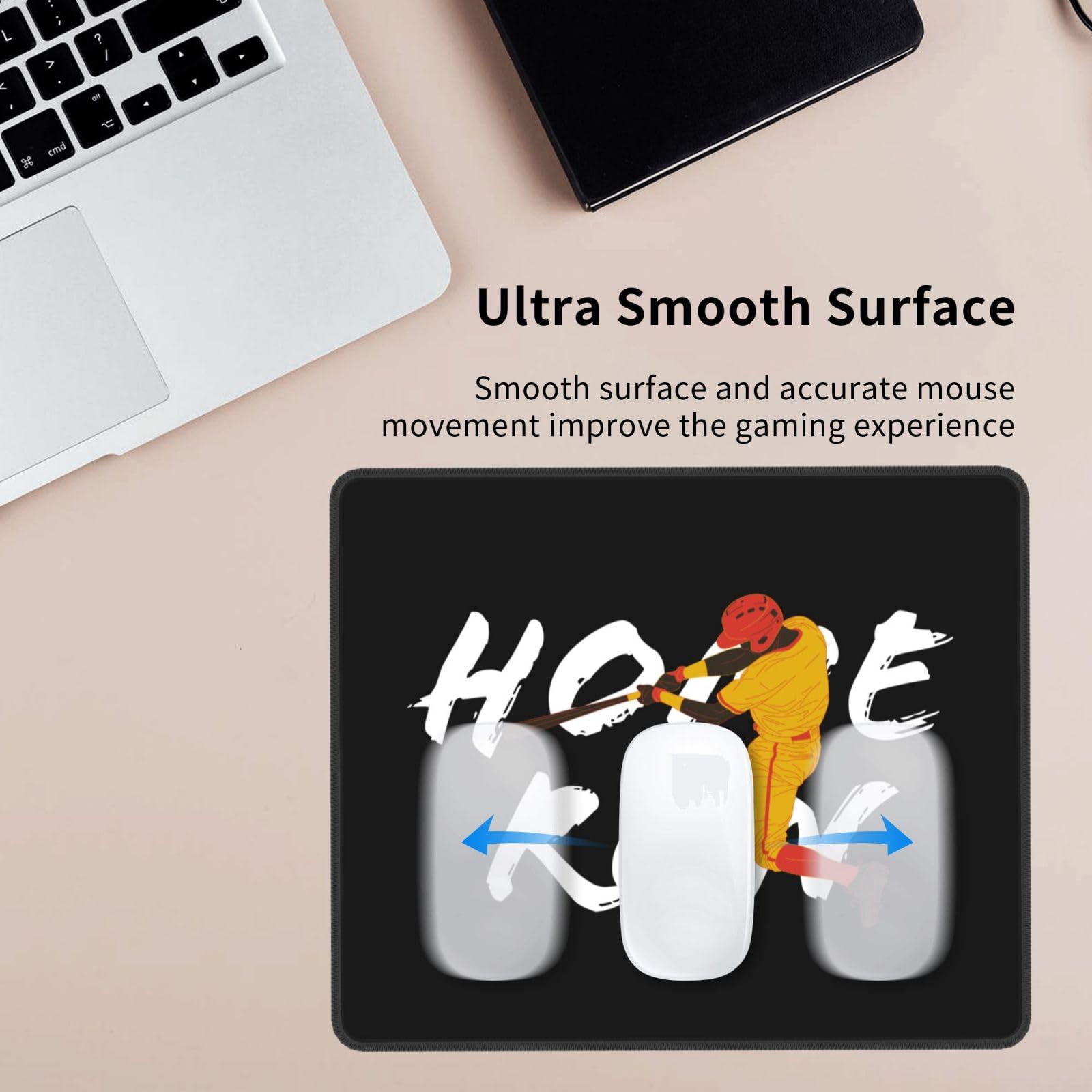 SIYTUAU Baseball Players in Action Mouse Pad - Waterproof, Non-Slip Rubber Gaming Mousepad (10x12 Inches) for Laptop, Office & PC - Perfect for Baseball Fans & Gamers