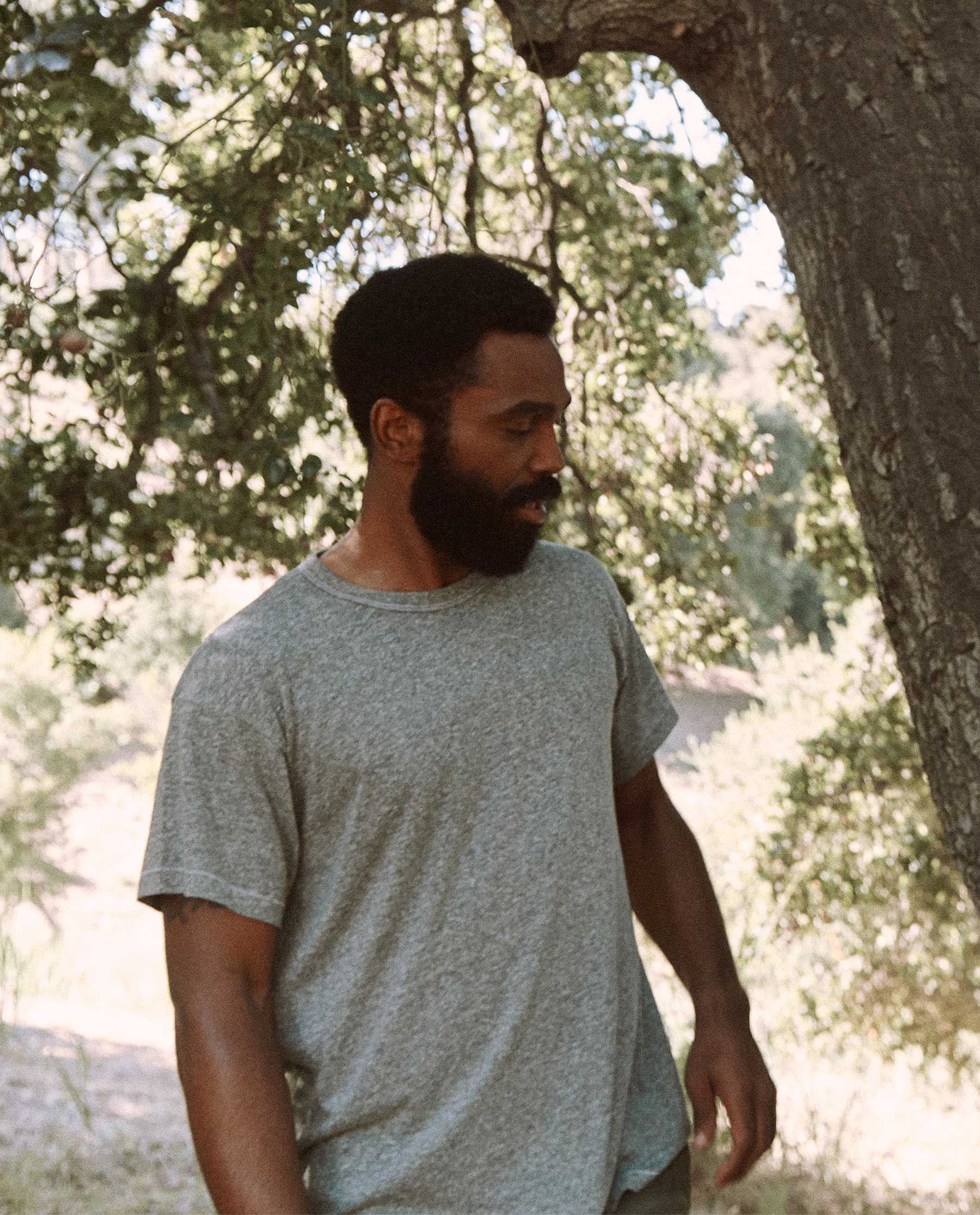 Men's Boxy Crew Neck T-Shirt - Heather Grey | Casual Comfort Fit for Everyday Wear & Street Style