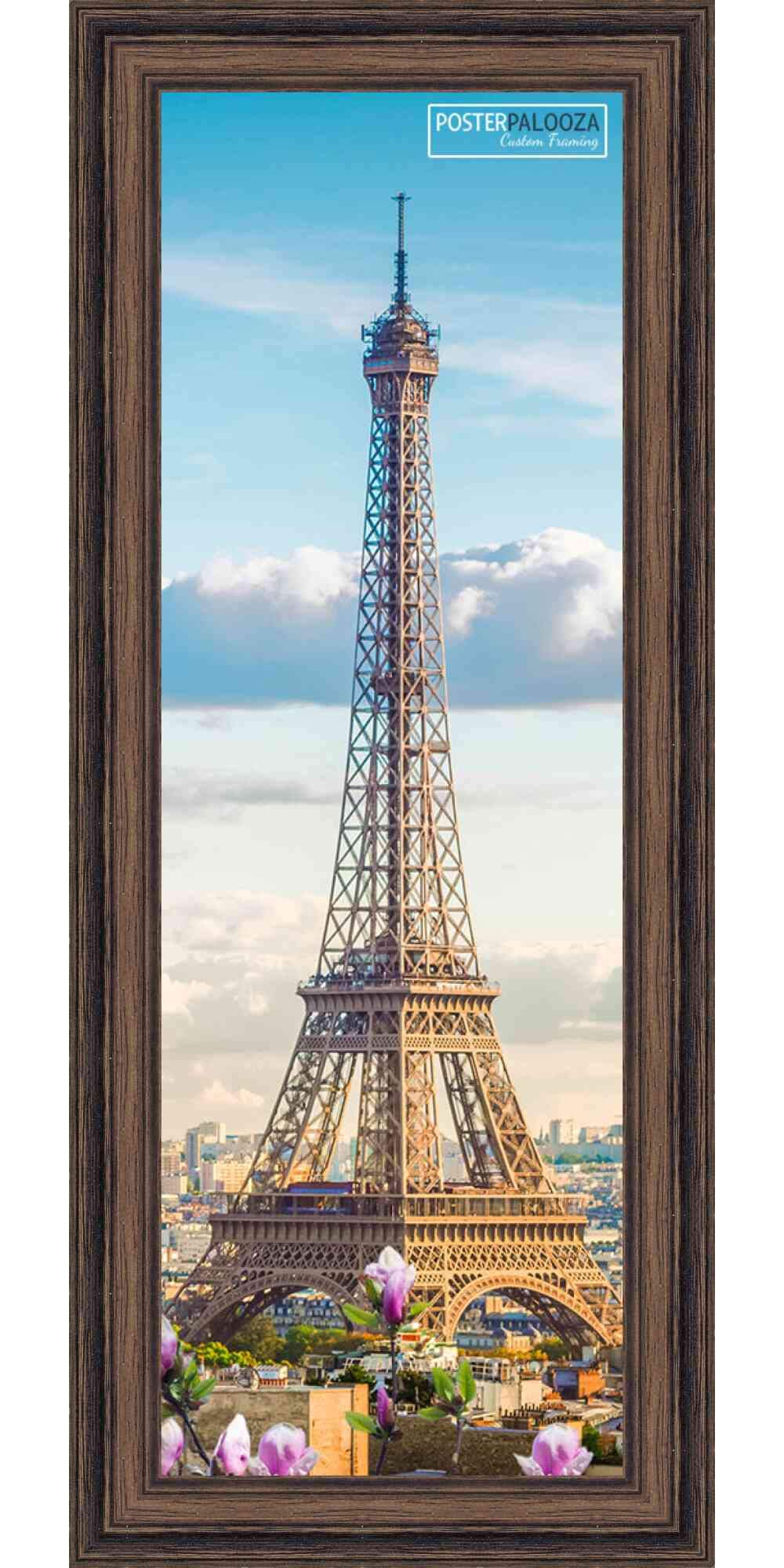 12x48 Rustic Walnut Wood Picture Frame - Solid Wood Panoramic Photo Frame with UV Acrylic, Foam Backing & Hanging Hardware - Perfect for Wall Art, Family Photos, and Large Poster Displays