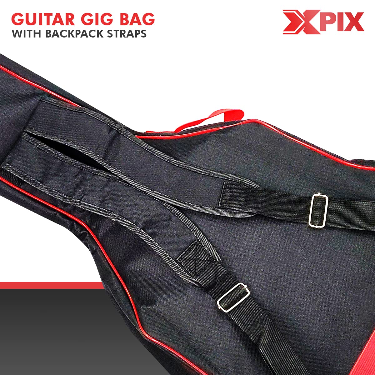 XPIX Electric Guitar Case - Universal Fit for Most Electric Guitars, Durable & Comfortable - Perfect for Gig, Travel & Home Storage