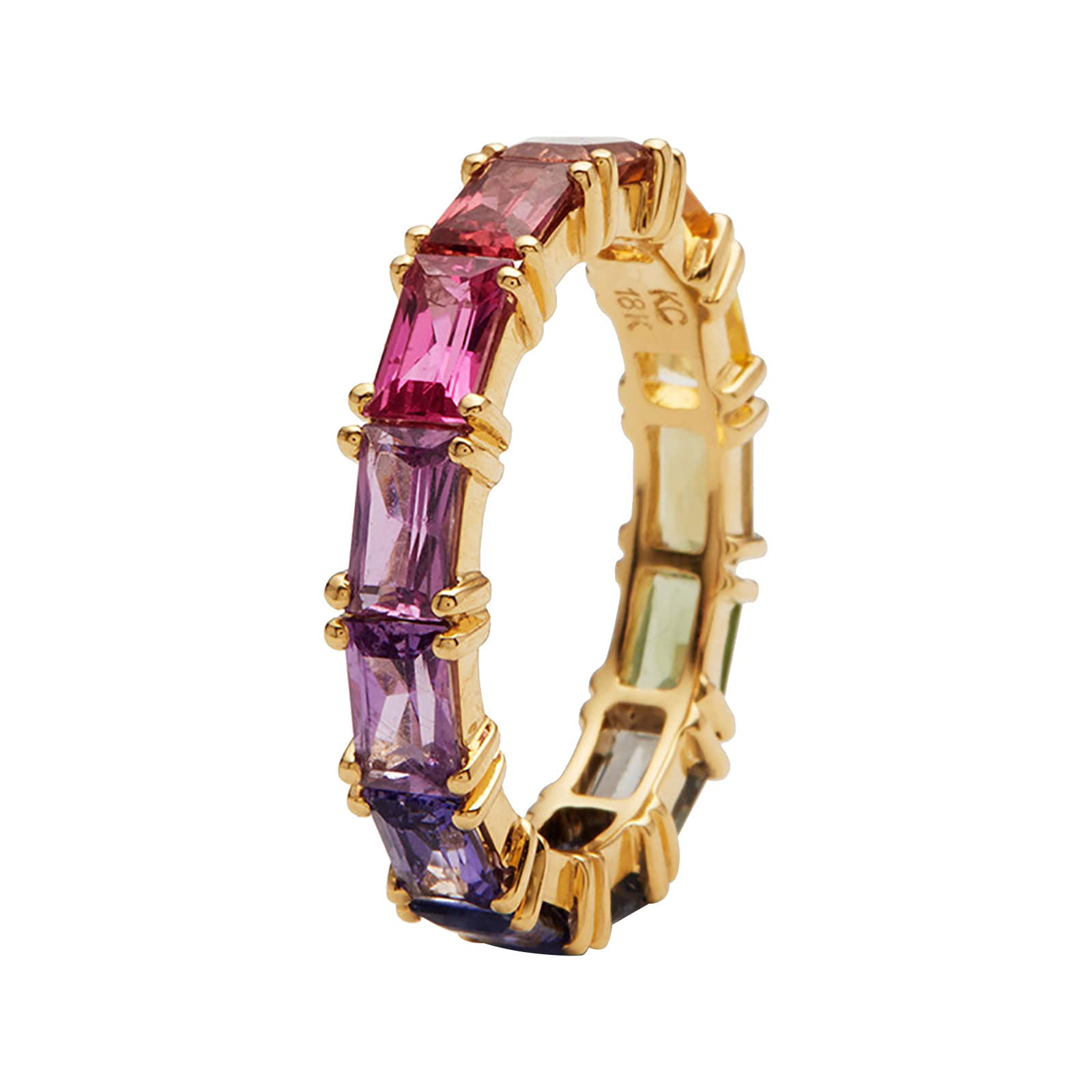 LARIAU 2022 Stainless Steel Stackable Rings for Women - Gold Plated Crystal Engagement & Wedding Rings Set, Matching Couple Bands, Unisex Jewelry Gift (Gold, Size 9) | Perfect for Proposals, Anniversaries & Everyday Fashion Accessories