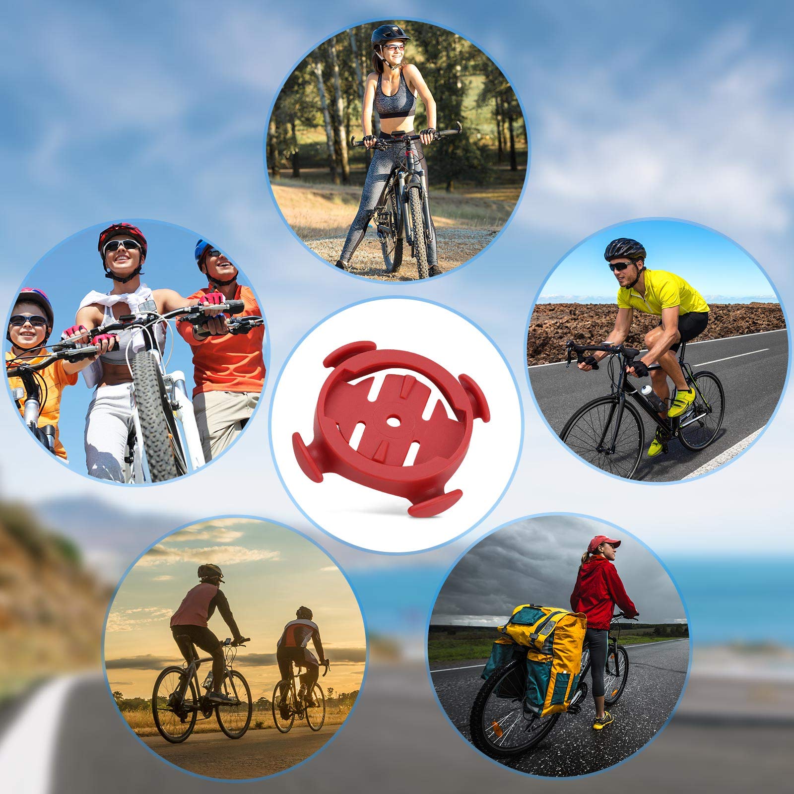 CooSpo Out-Front Bike Computer Mount Holder - Compatible with Garmin, Wahoo, XOSS GPS Cycling Computers - Lightweight Plastic Bicycle GPS Mount Adapter for Road & Mountain Bikes - Perfect for Cycling, Commuting & Outdoor Training