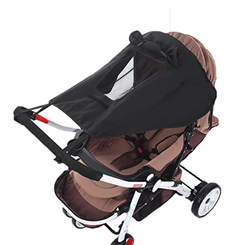 Universal Baby Stroller Sun Shade Cover - UV Protection with Mesh Window, Waterproof Pram Canopy for Pushchairs & Buggy - Perfect for Outdoor Walks, Beach Trips & Park Visits