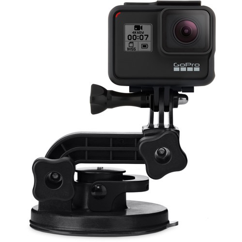 GoPro Suction Cup Mount - Heavy Duty Adhesive Base for Action Cameras, Drones & Sports - Secure Attachment for Cars, Motorcycles, Helmets & Smooth Surfaces - Perfect for Vlogging, Racing & Outdoor Adventures