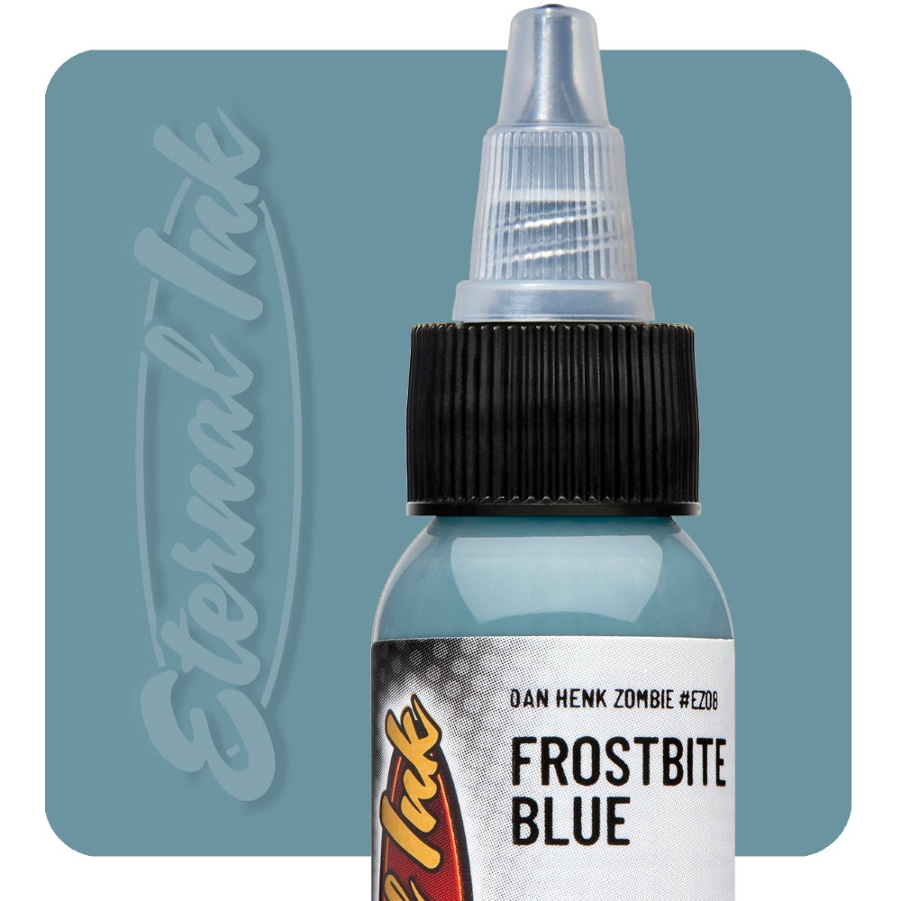 Eternal Ink Zombie Color Frostbite Blue - Vibrant Long-Lasting Tattoo Ink for Professional Artists - Perfect for Sleeves, Portraits, and Detailed Tattoo Designs