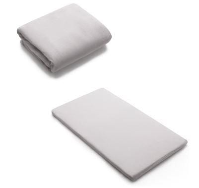 Bugaboo Stardust Travel Cot Fitted Cotton Sheet - Mineral White | Soft & Breathable Baby Crib Sheet for Portable Cribs & Playards | Perfect for Travel, Daycare & Home Use