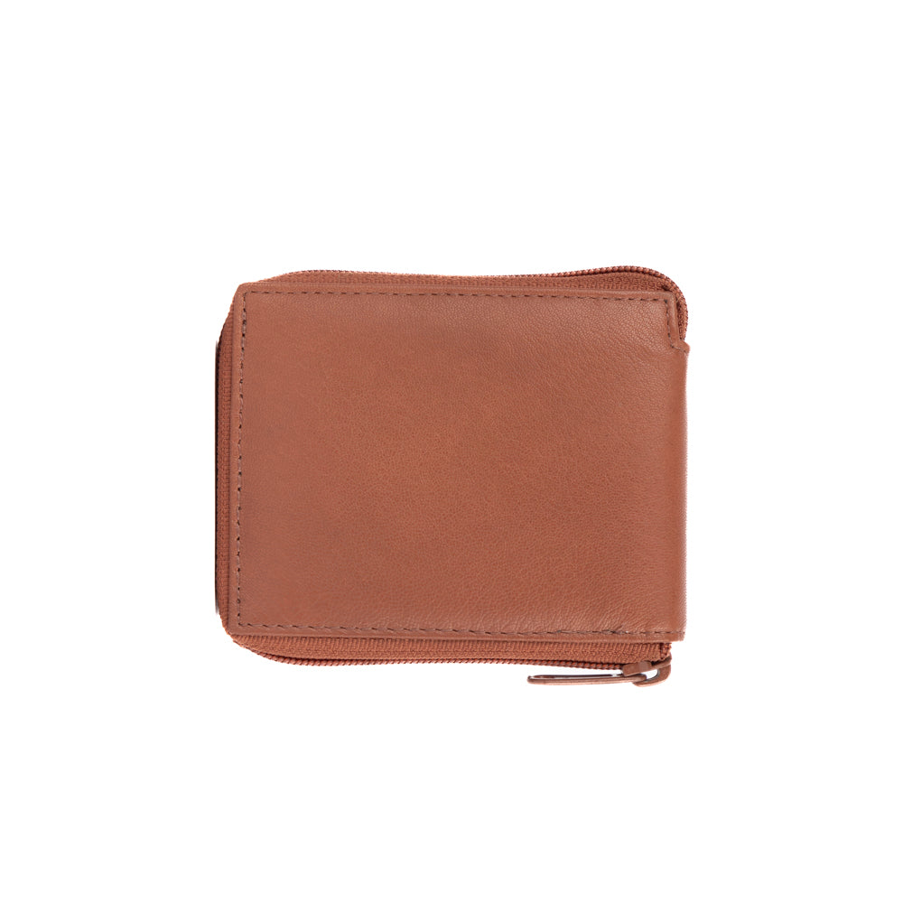 Tracker Core RFID Leather Zip Around Wallet - Secure & Stylish RFID Blocking Wallet for Men & Women - Perfect for Travel, Business & Everyday Use