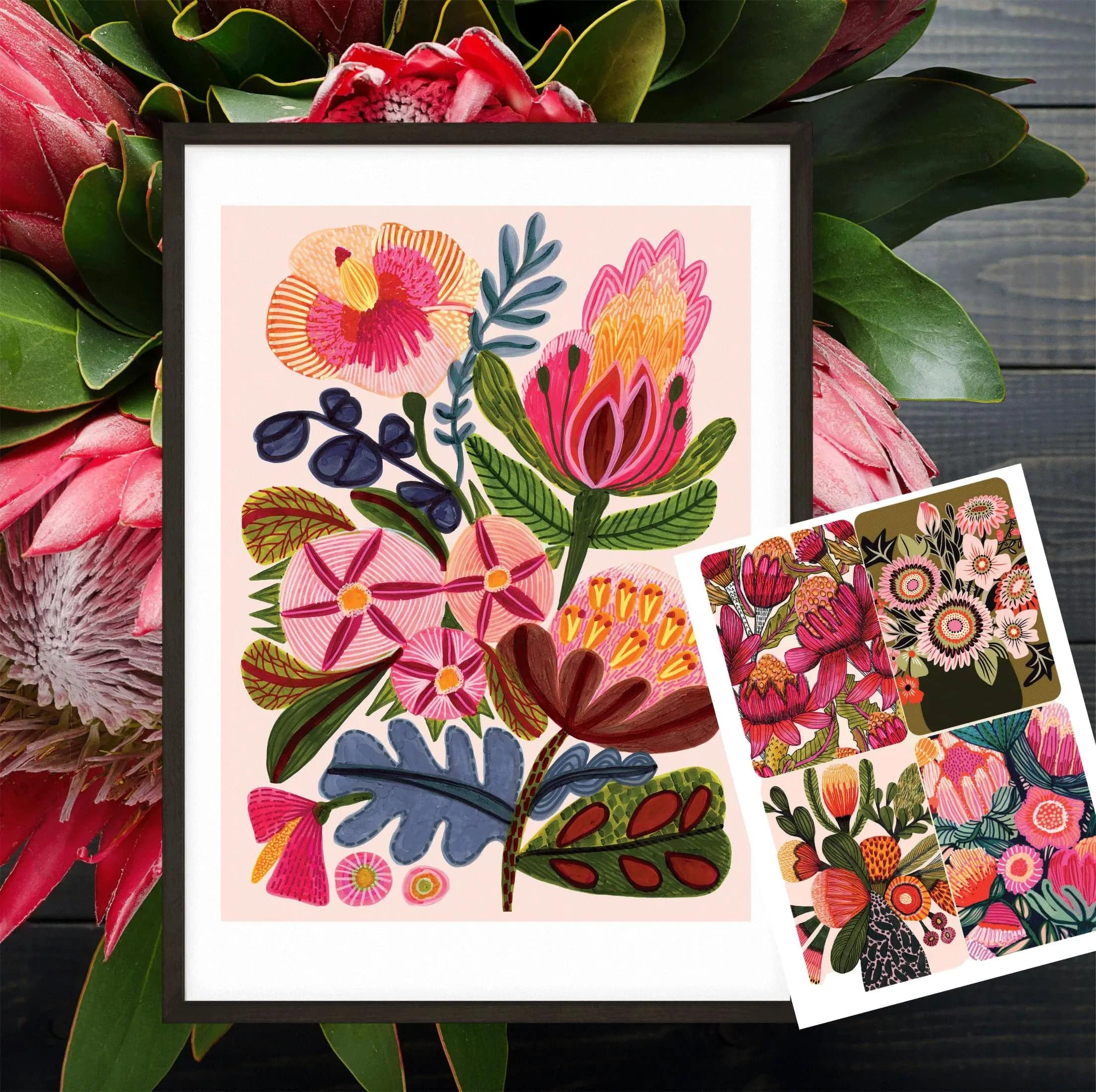 Paradisio Garden Wall Art Set - Elegant Floral Canvas Prints for Home Decor - Perfect for Living Room, Bedroom & Office Wall Decor