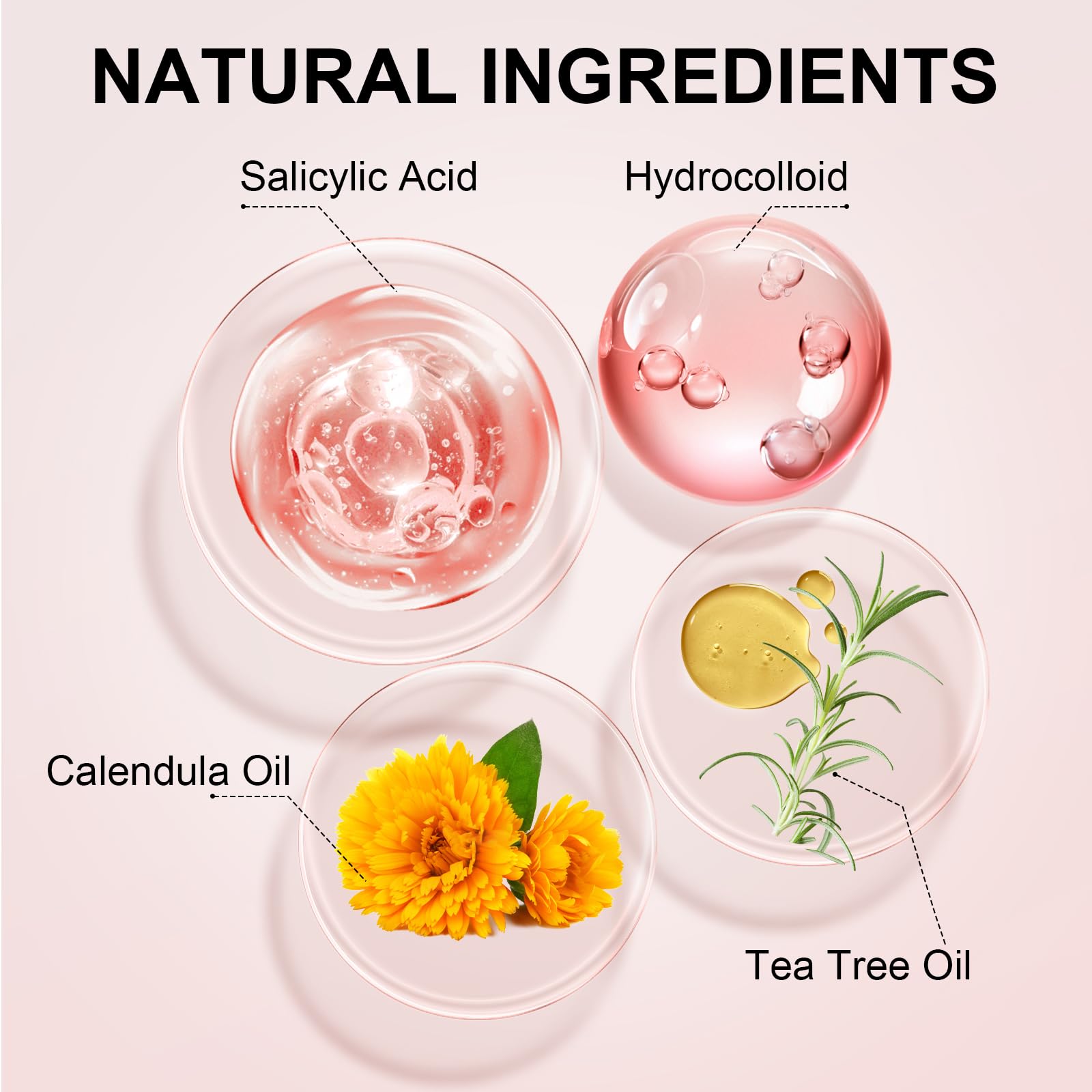 Hydrocolloid Acne Patches for Face - 144 Pcs (108 Day + 36 Night) with Salicylic Acid, Tea Tree & Calendula Oil - Effective Pimple Patches for Zits, Blackheads & Blemish Treatment - Perfect for Overnight Spot Treatment & Daily Acne Care
